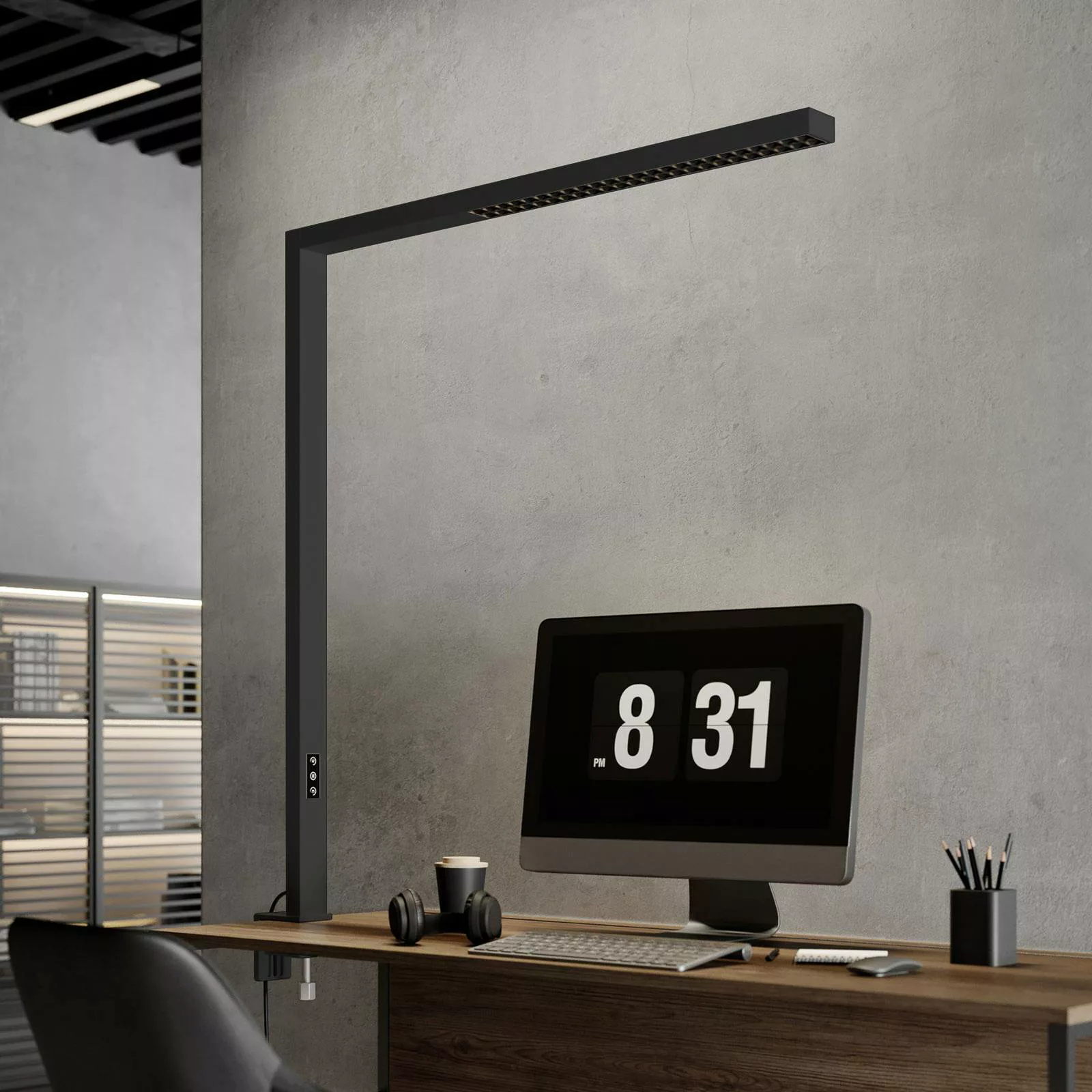 Arcchio Jolinda LED-Büro-Klemmleuchte, schwarz, dimmbar günstig online kaufen