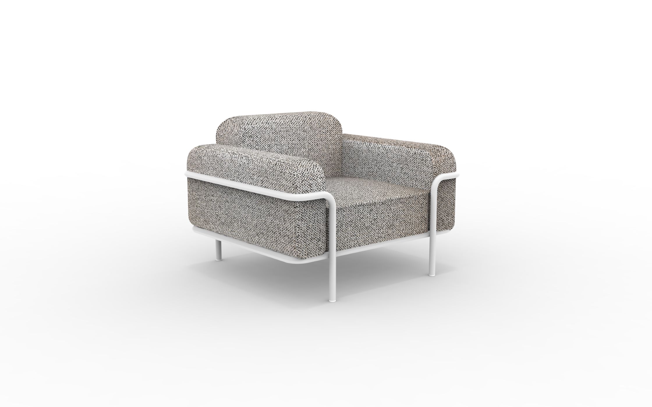 Hug bequemer Outdoorsessel - Lounge-Möbel Weiß-Braun, Matt Weiß günstig online kaufen