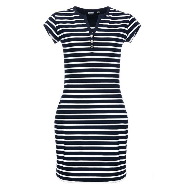 modAS Shirtkleid Damen Kleid Kurzarm Streifen - Bretonisches Streifenkleid günstig online kaufen