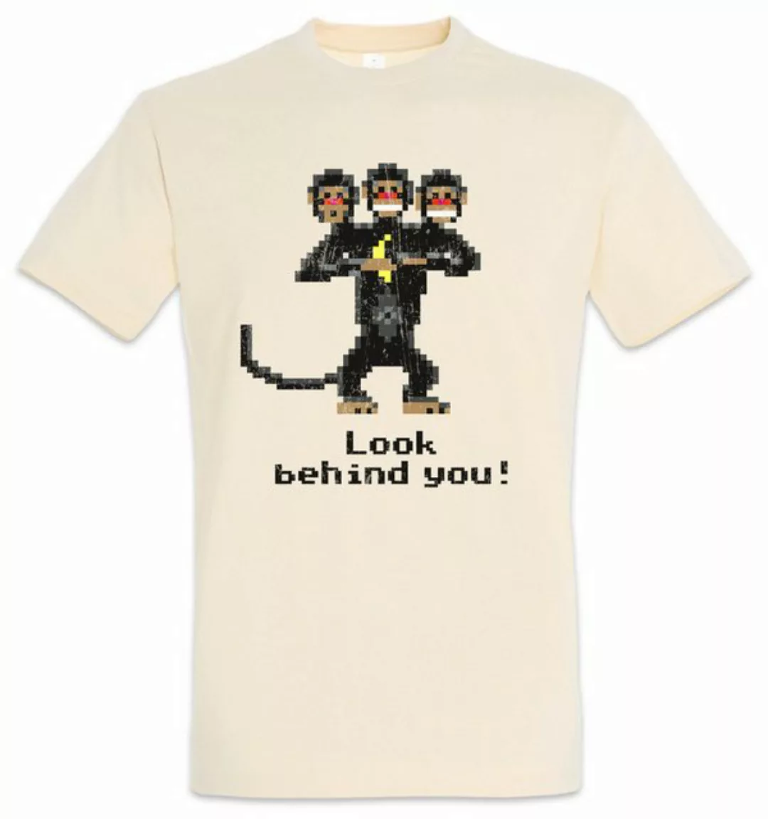 Urban Backwoods Print-Shirt Look Behind You! Herren T-Shirt Monkey The Game günstig online kaufen