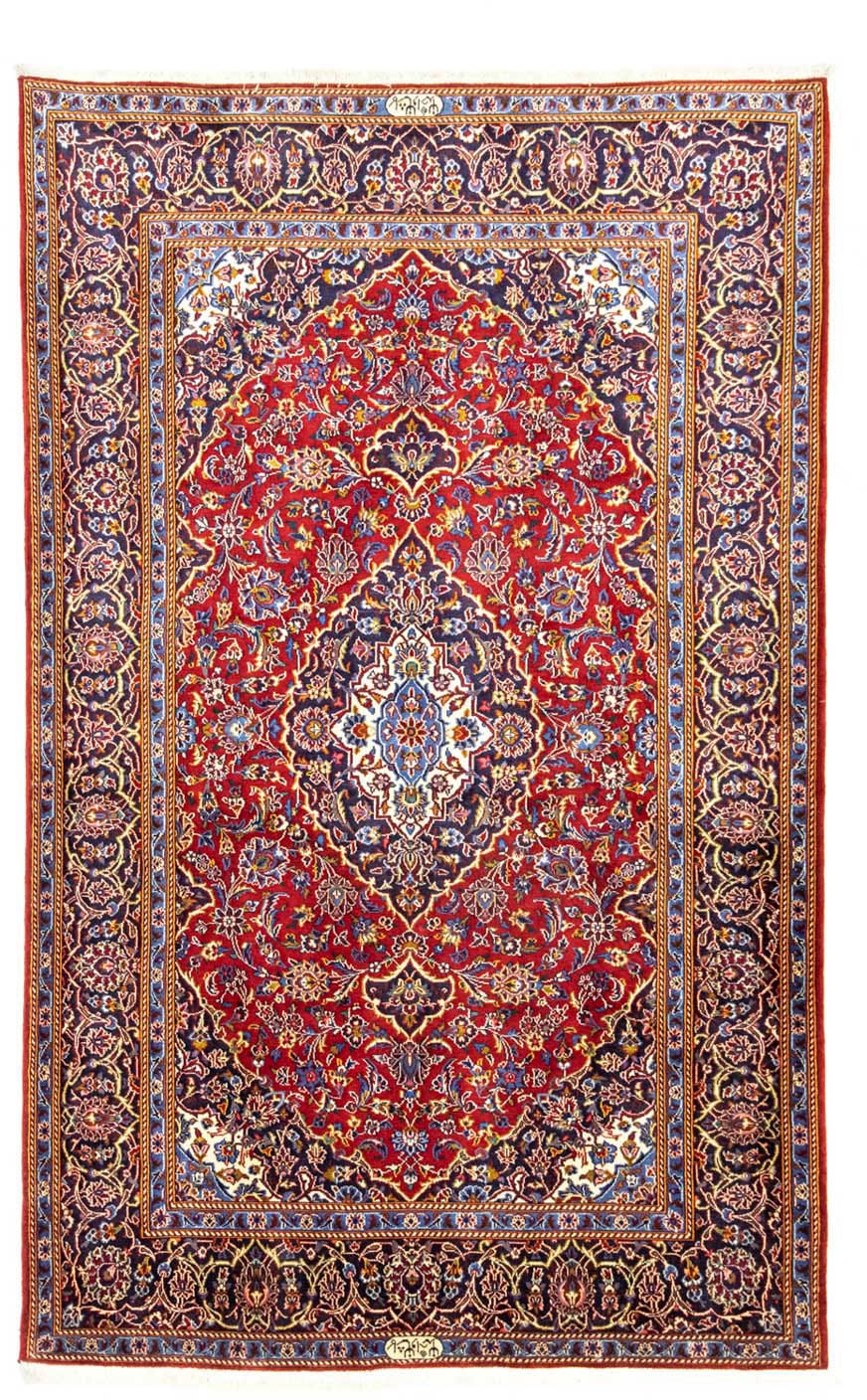 morgenland Wollteppich »Keshan Medaillon Rosso 222 x 140 cm«, rechteckig, U günstig online kaufen