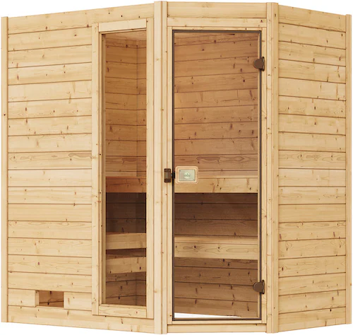 weka Sauna »Massivholzsauna VALIDA Eck 1«, Blockbohlen, Fensterelement, mod günstig online kaufen