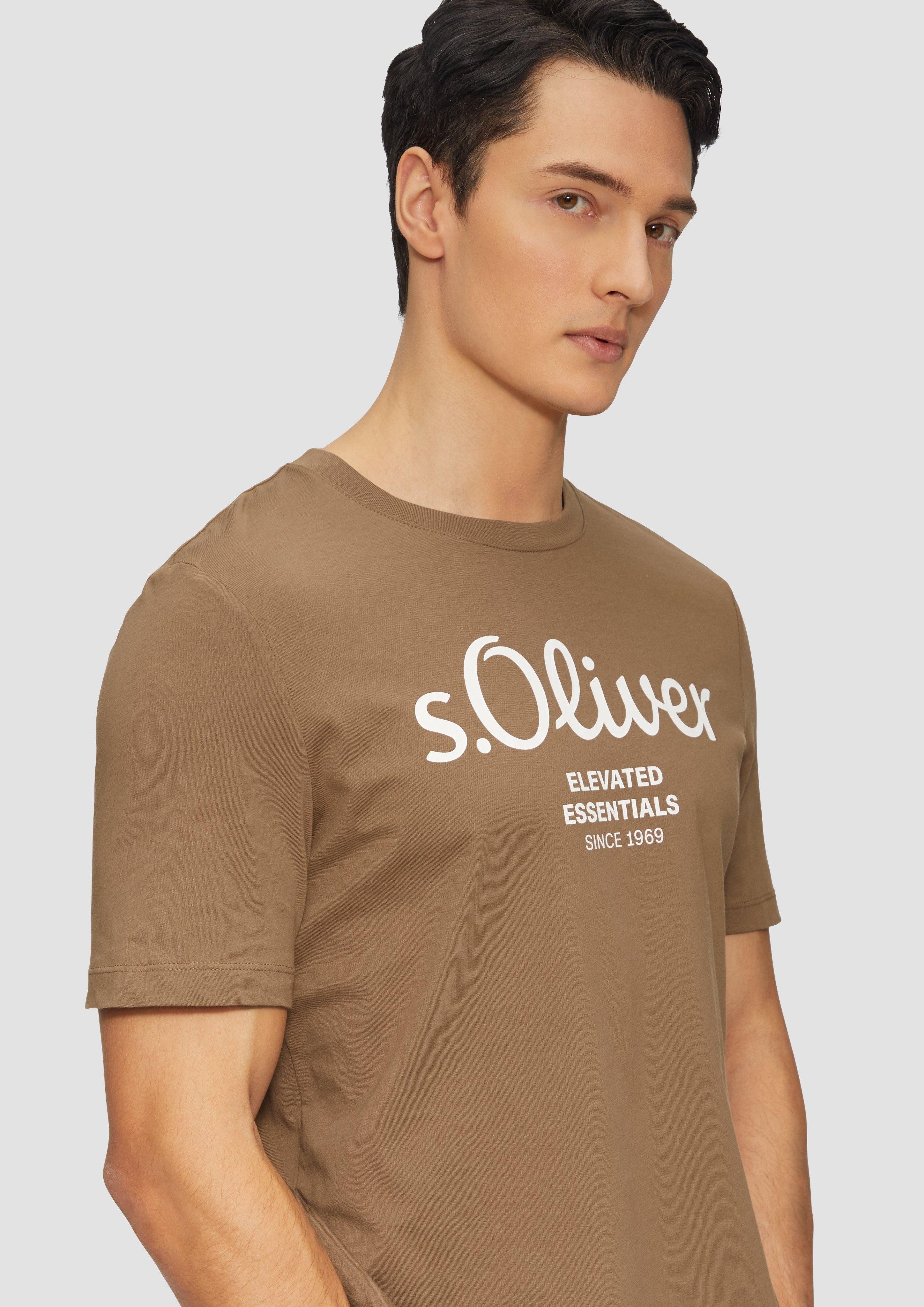 s.Oliver Kurzarmshirt T-Shirt mit Logo-Print Artwork günstig online kaufen