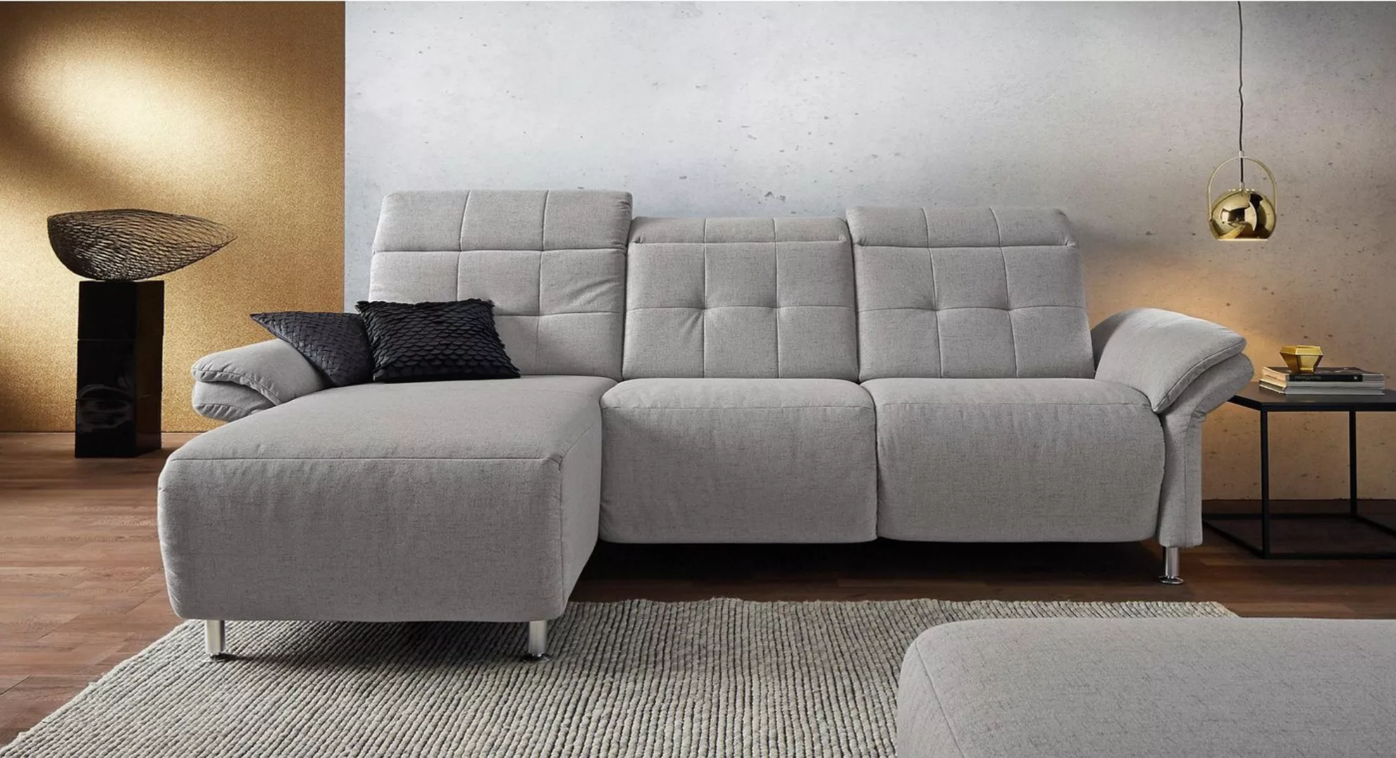 Places of Style Ecksofa Manhattan L-Form, 2 Sitze mit elektrischer Relaxfun günstig online kaufen