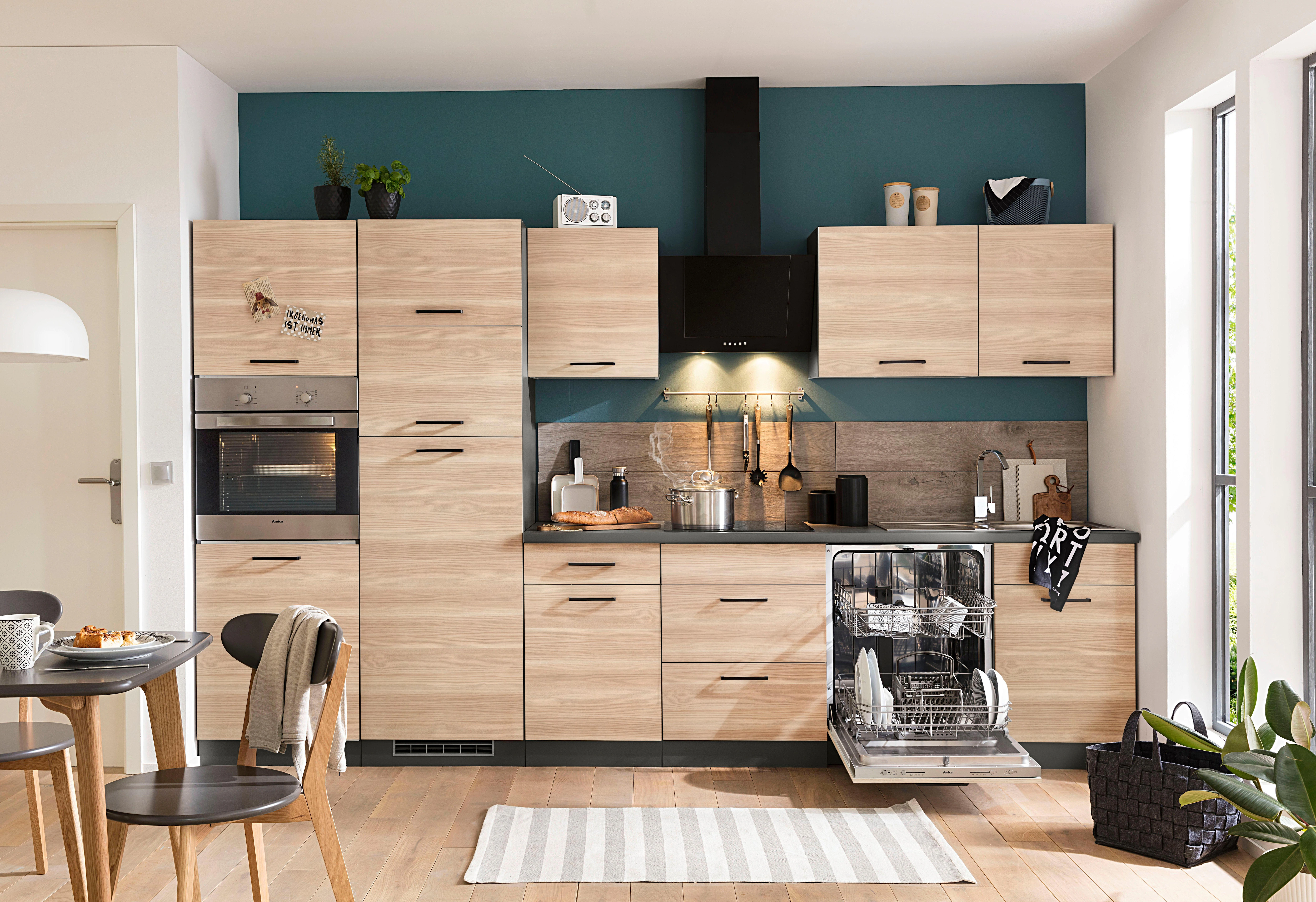 wiho Küchen Küchenzeile "Esbo", mit E-Geräten, Breite 340 cm günstig online kaufen