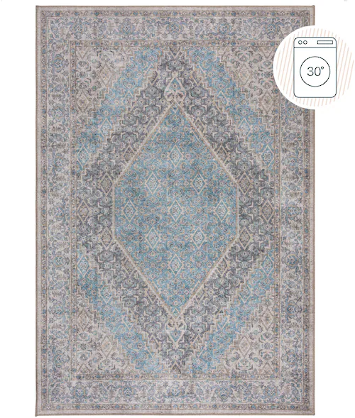FLAIR RUGS Teppich »Corin«, rechteckig, 4 mm Höhe, Waschbarer Traditionelle günstig online kaufen