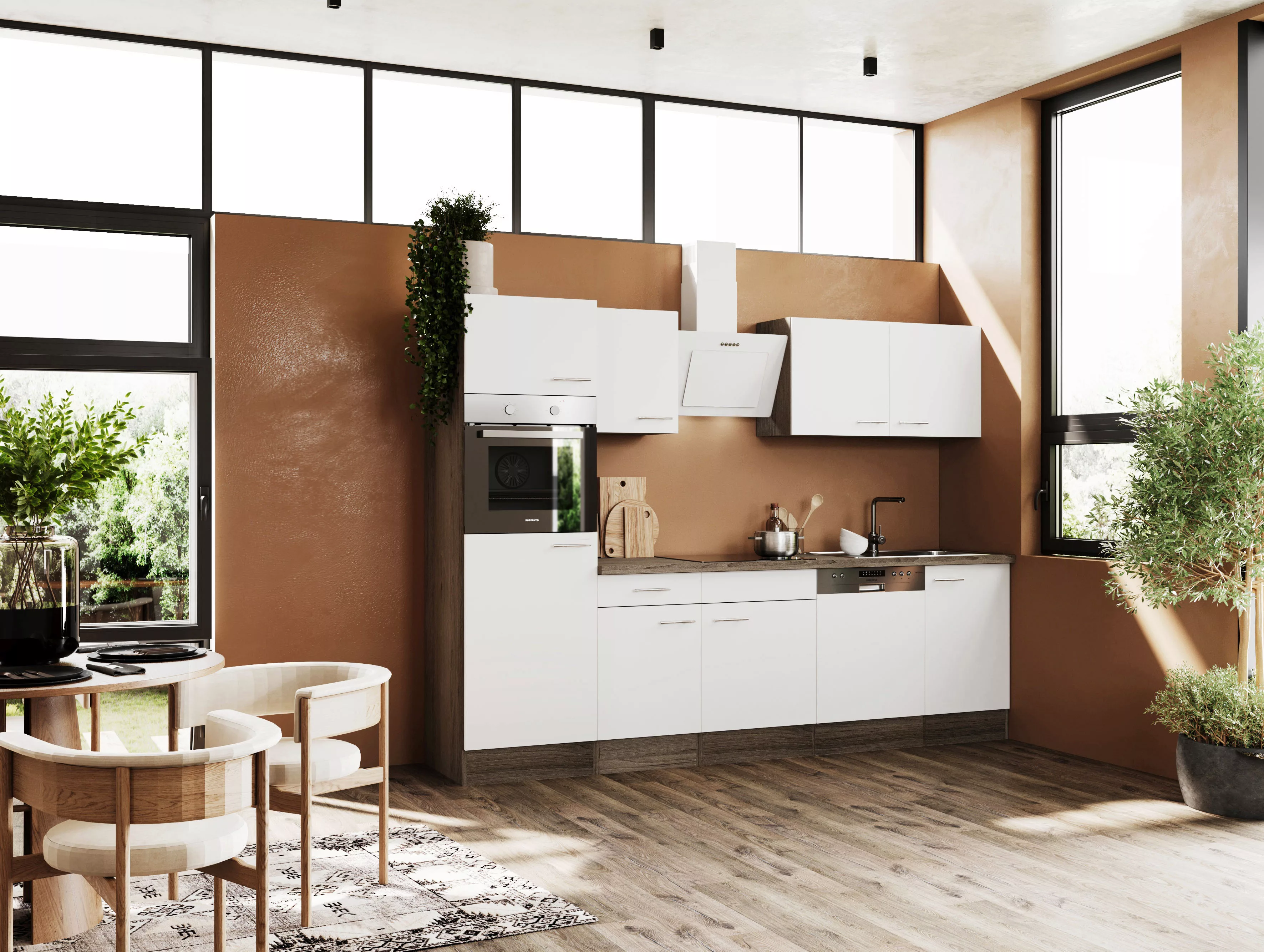RESPEKTA Küche "Oliver", Breite 280 cm, wechselseitig aufbaubar günstig online kaufen