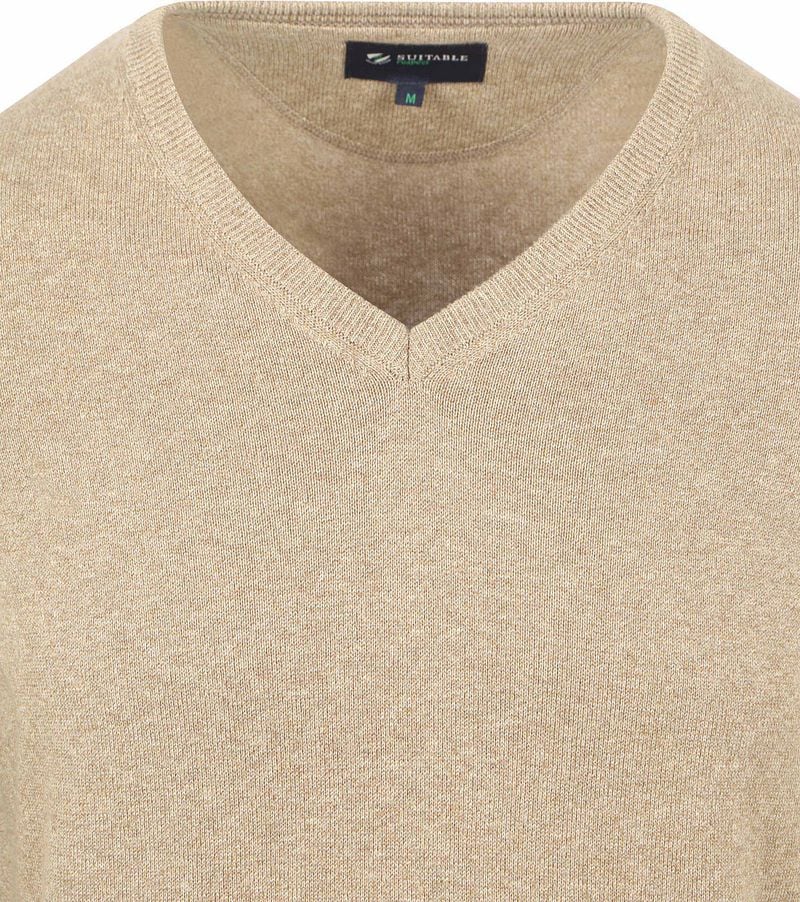 Suitable Respect Bio-Baumwolle Pullover Vinir Melange Sand - Größe M günstig online kaufen