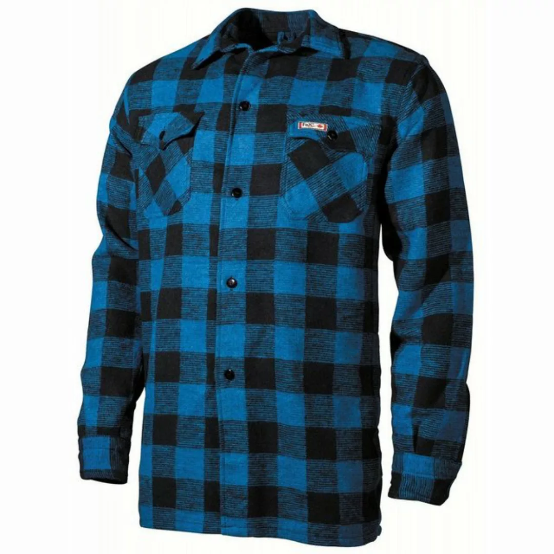 FoxOutdoor Outdoorhemd Holzfällerhemd, blau-schwarz, kariert L günstig online kaufen