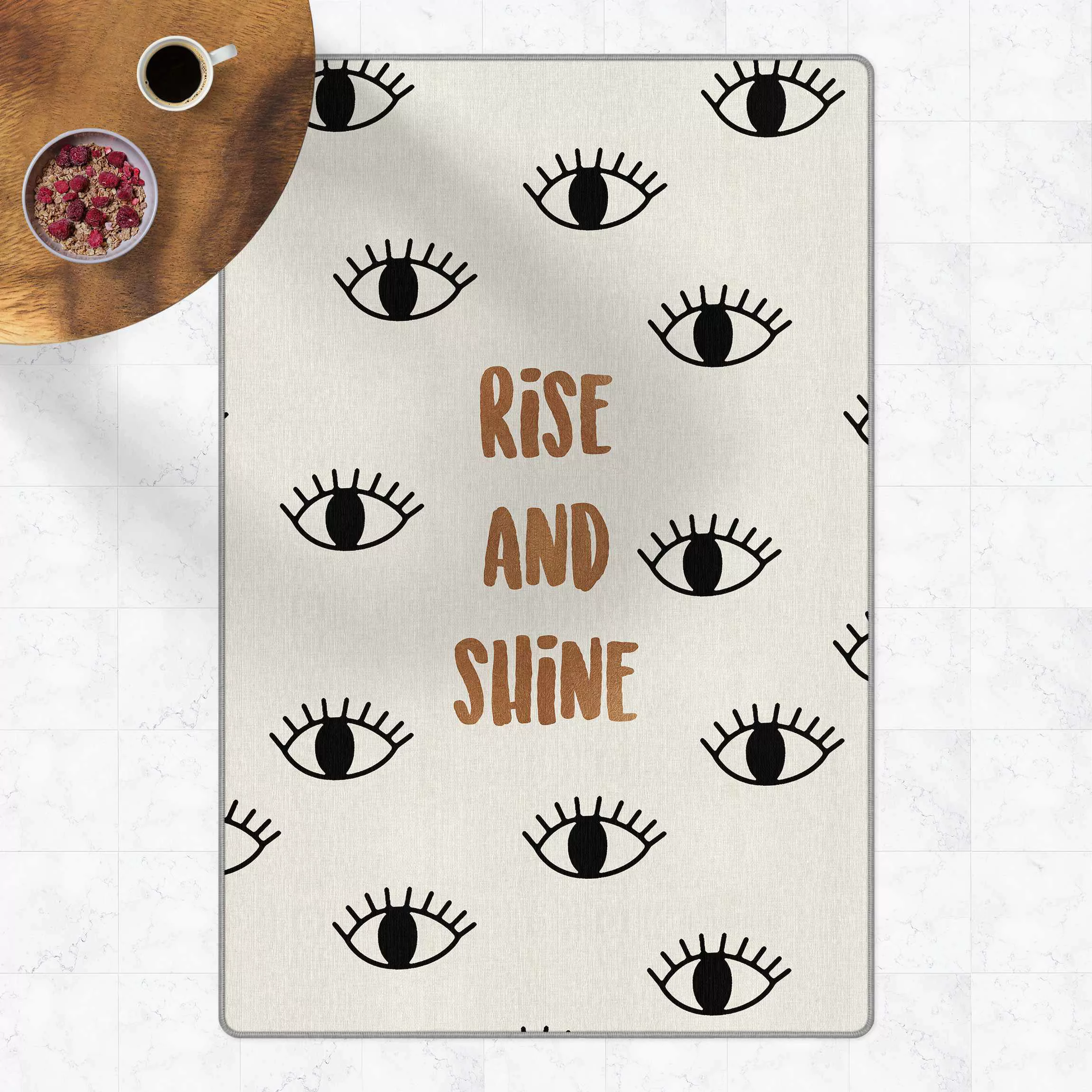 Teppich Schlafzimmer Zitat Rise & Shine günstig online kaufen