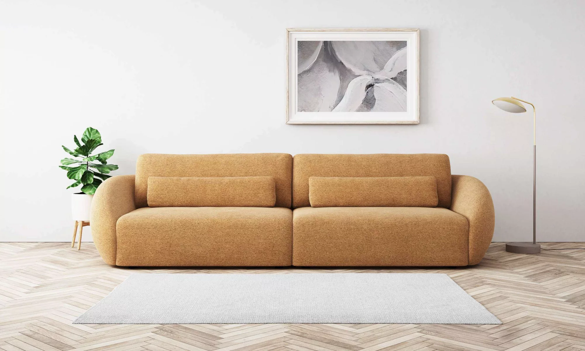 Places of Style Big-Sofa "Covile", Breite 306 cm, 2 Zierkissen inklusive, C günstig online kaufen