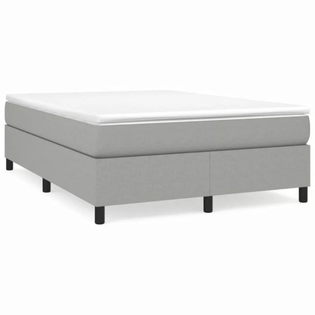 furnicato Bett Bettgestell ohne Matratze Hellgrau 140x190 cm Stoff günstig online kaufen