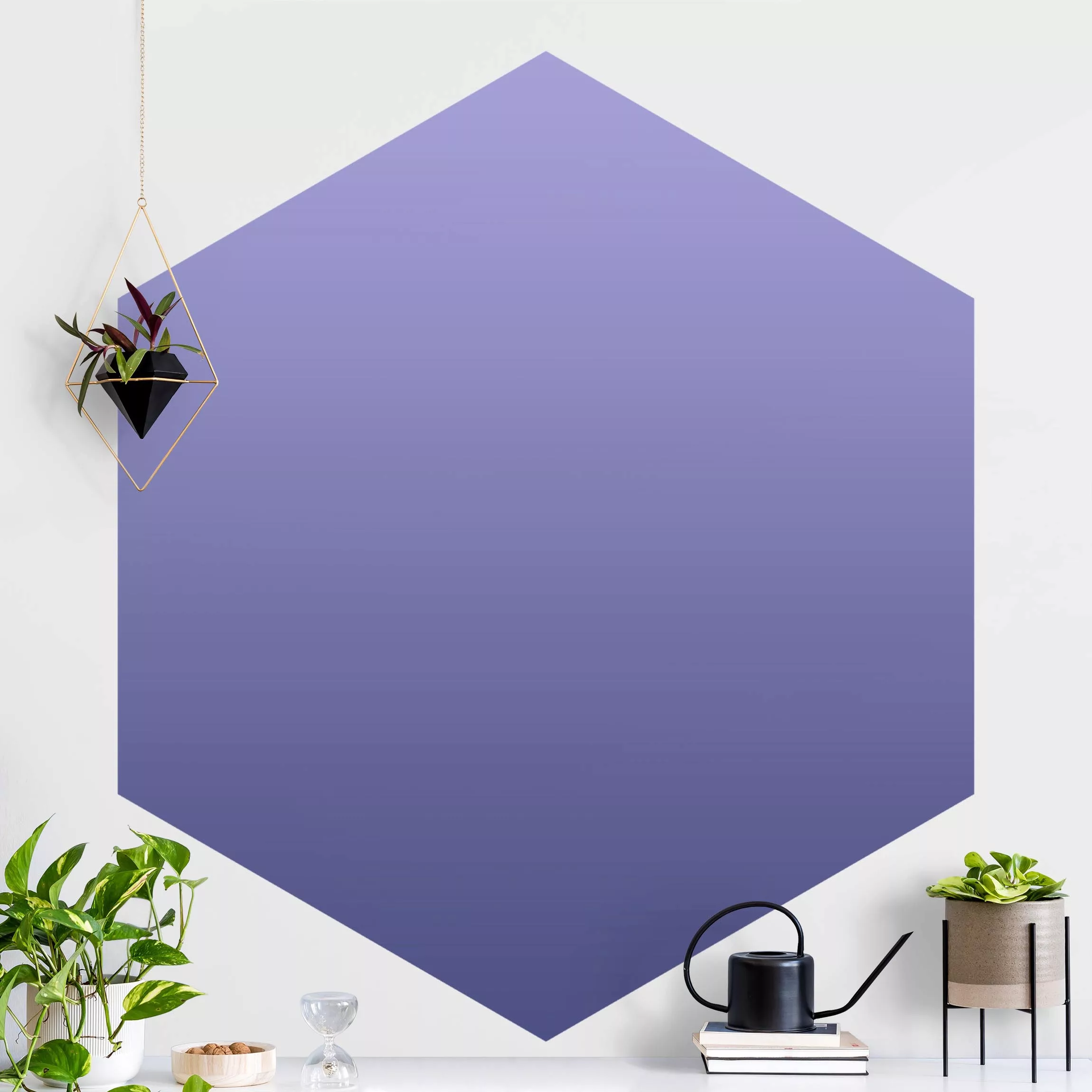 Hexagon Mustertapete selbstklebend Farbverlauf Lila günstig online kaufen