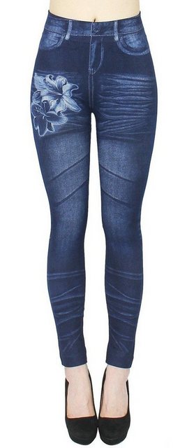 dy_mode Jeggings Damen Leggings in Jeans Optik Jeggings High Waist Jeansleg günstig online kaufen