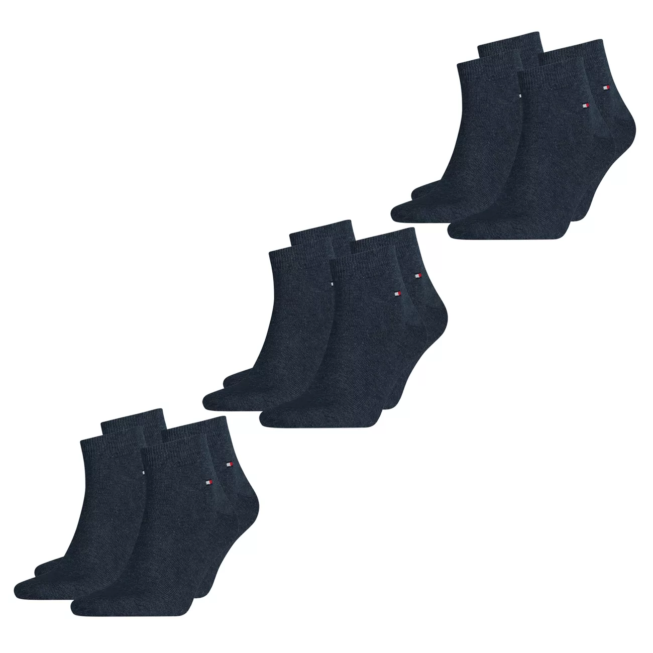 Tommy Hilfiger Herren Quarter Socken Flag - 4er 6er 8er Pack günstig online kaufen