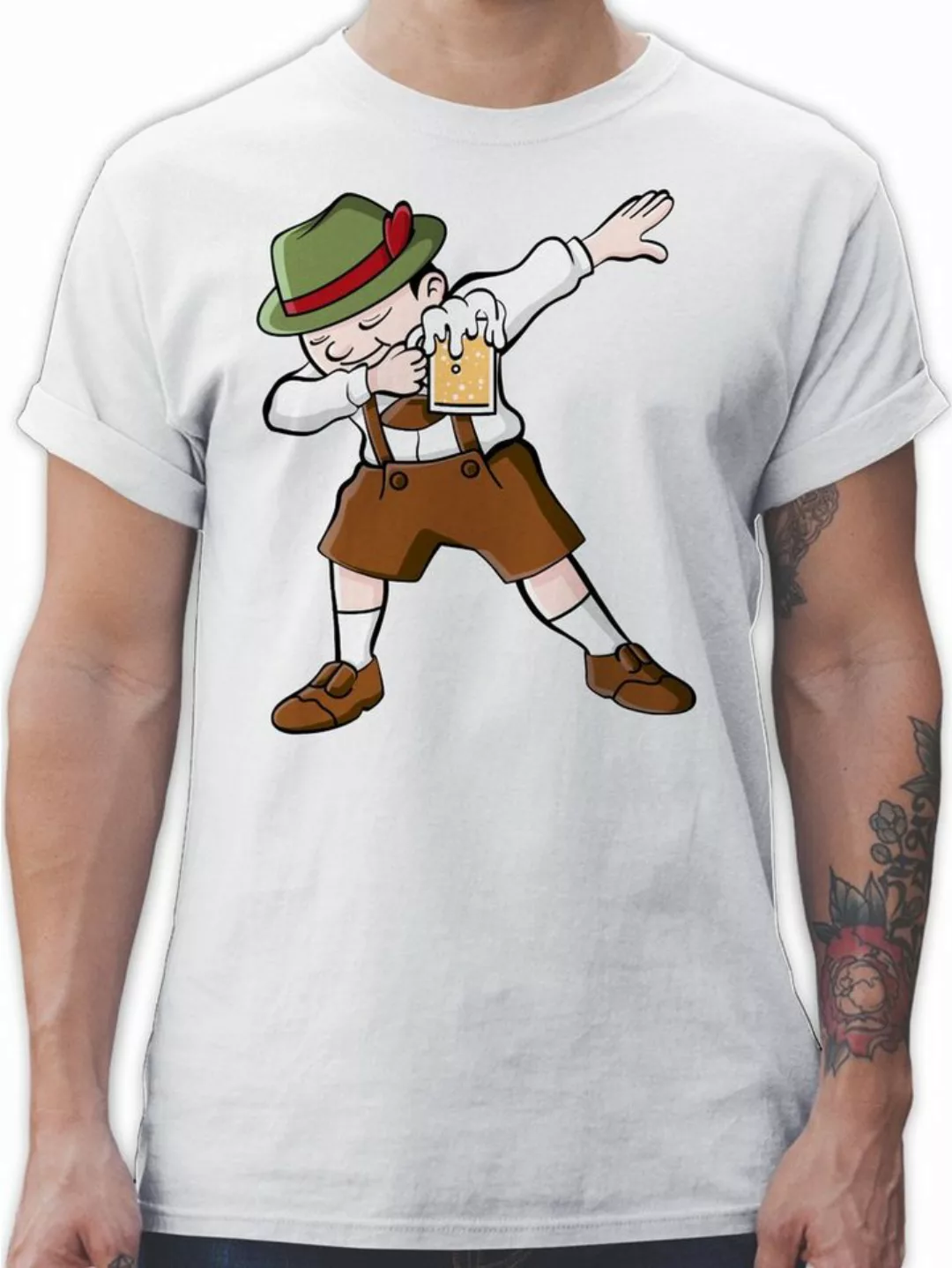 Shirtracer T-Shirt Dabbing Bayern Lederhosen Mode für Oktoberfest Herren günstig online kaufen