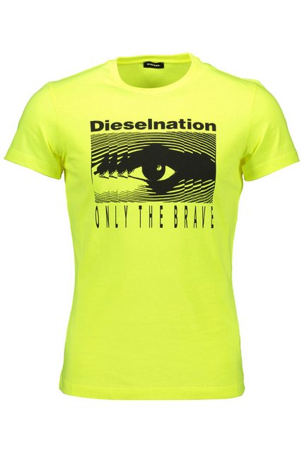 Diesel T-Shirt Herren Gelbes Kurzarm T-Shirt mit Print und günstig online kaufen