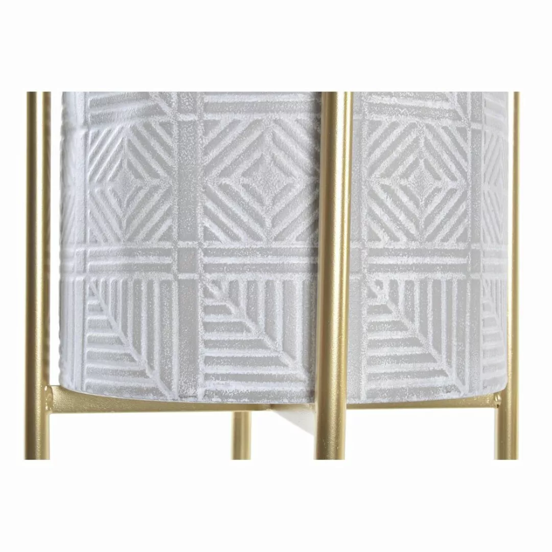 Blumentopfset Dkd Home Decor Grau Golden Metall Moderne (31 X 31 X 58 Cm) günstig online kaufen