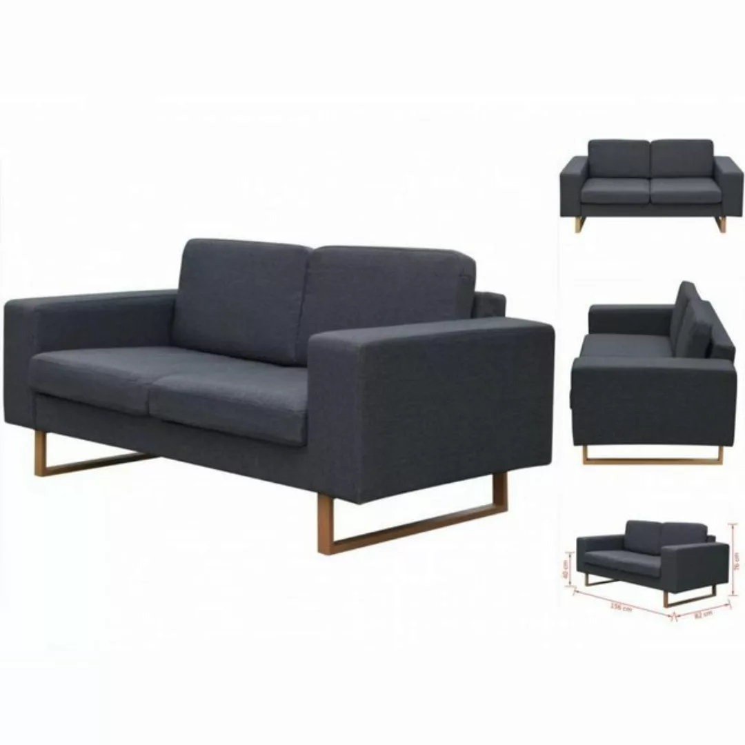 2-sitzer Sofa Stoff Dunkelgrau günstig online kaufen