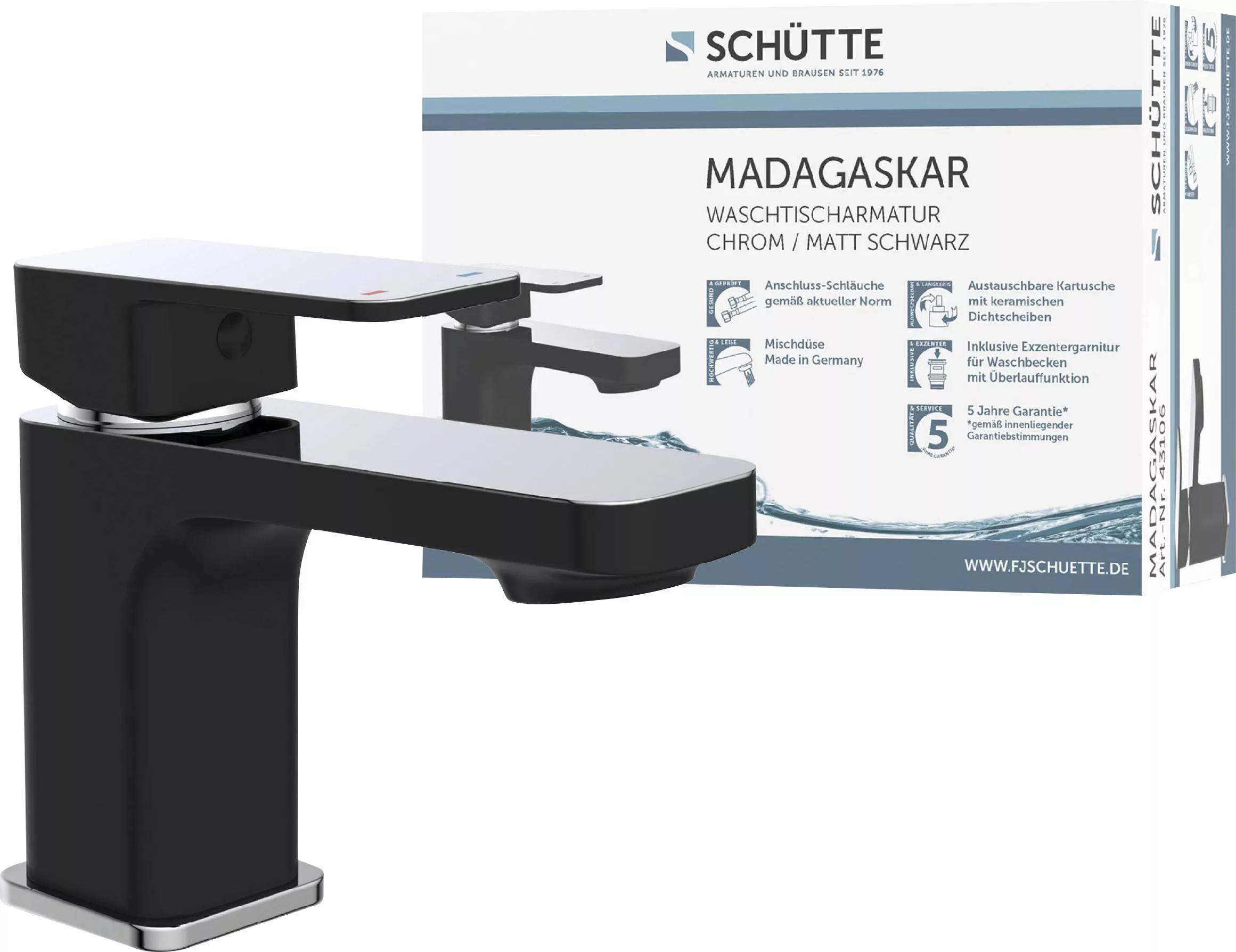 Schütte Waschbeckenarmatur Madagaskar Schwarz günstig online kaufen