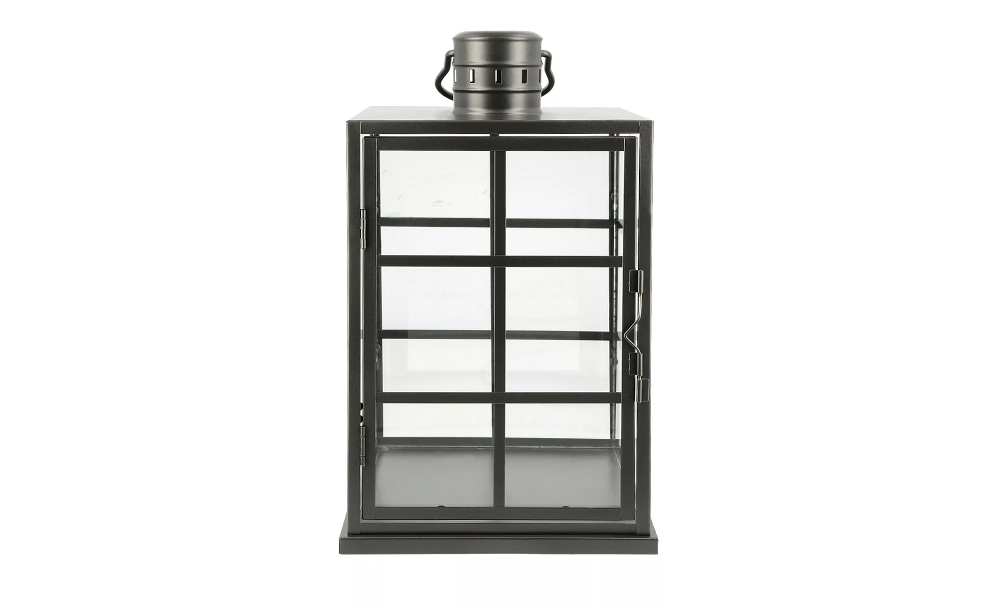 Laterne ¦ schwarz ¦ Metall, Glas  ¦ Maße (cm): B: 20 H: 32,5 T: 20 Accessoi günstig online kaufen