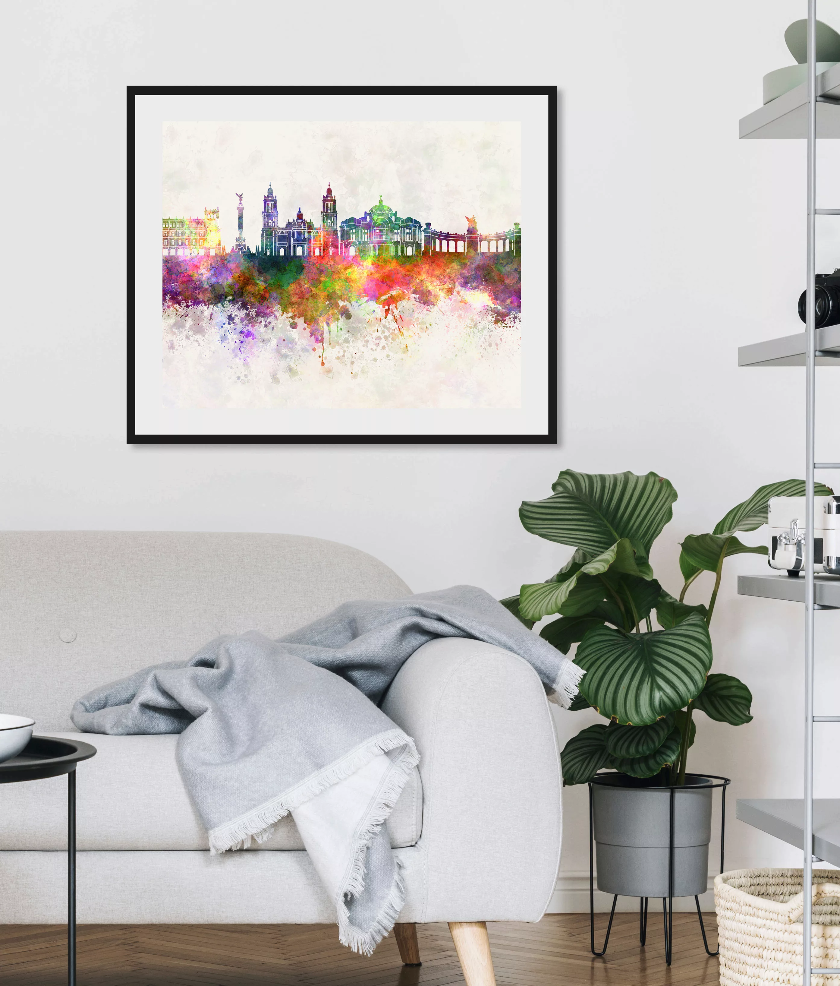 queence Bild »Skyline Color Splash«, Städte-Stadt-Deutschland-Kunst-Berlin, günstig online kaufen