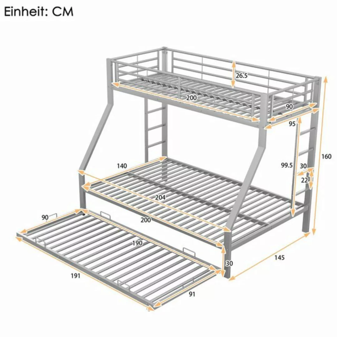 HAUSS SPLOE Etagenbett Etagenbett Hochbett Metallbett Kinderbett Einzelbett günstig online kaufen