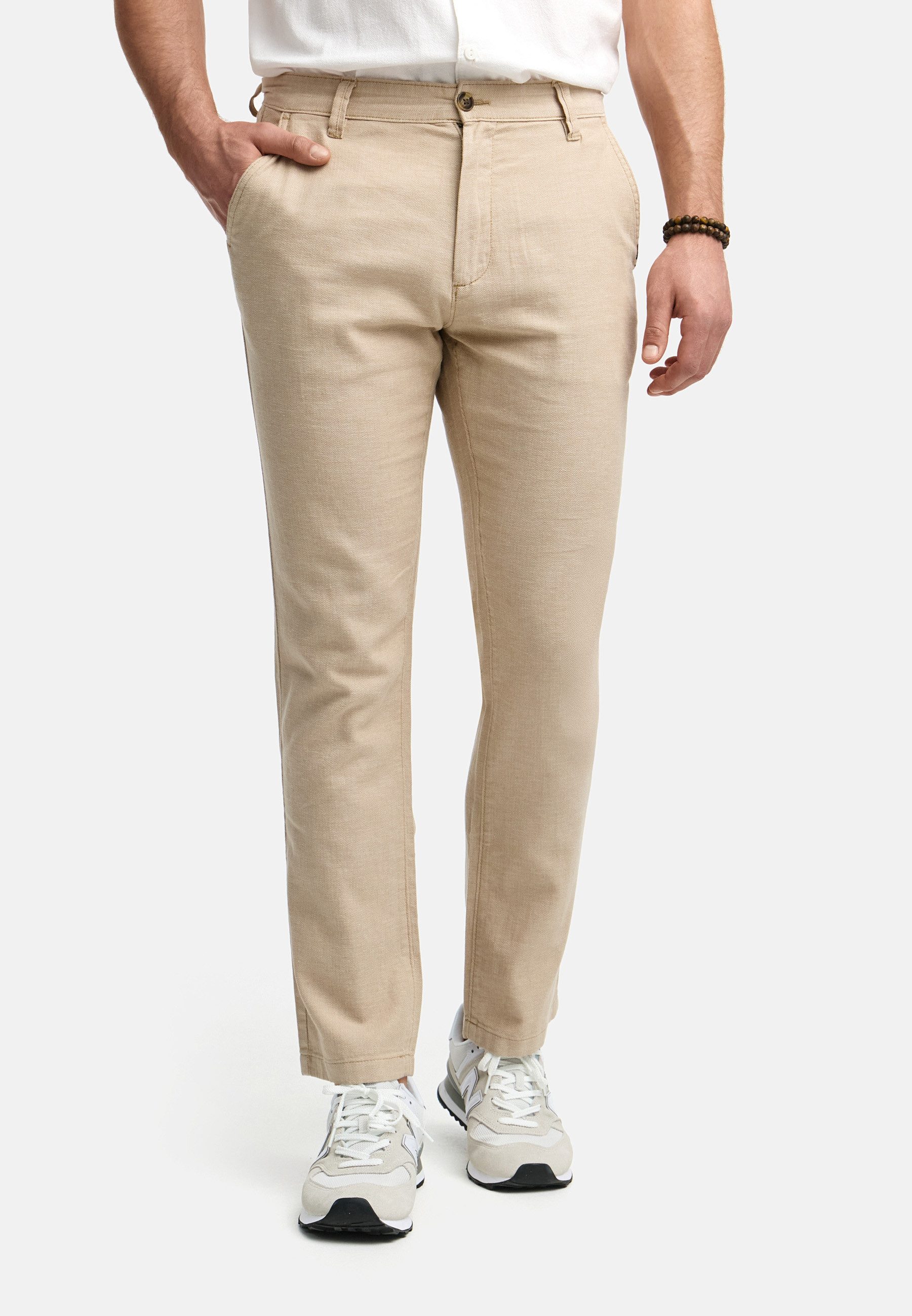 Indicode Leinenhose INGuy moderne Stretchhose mit günstig online kaufen