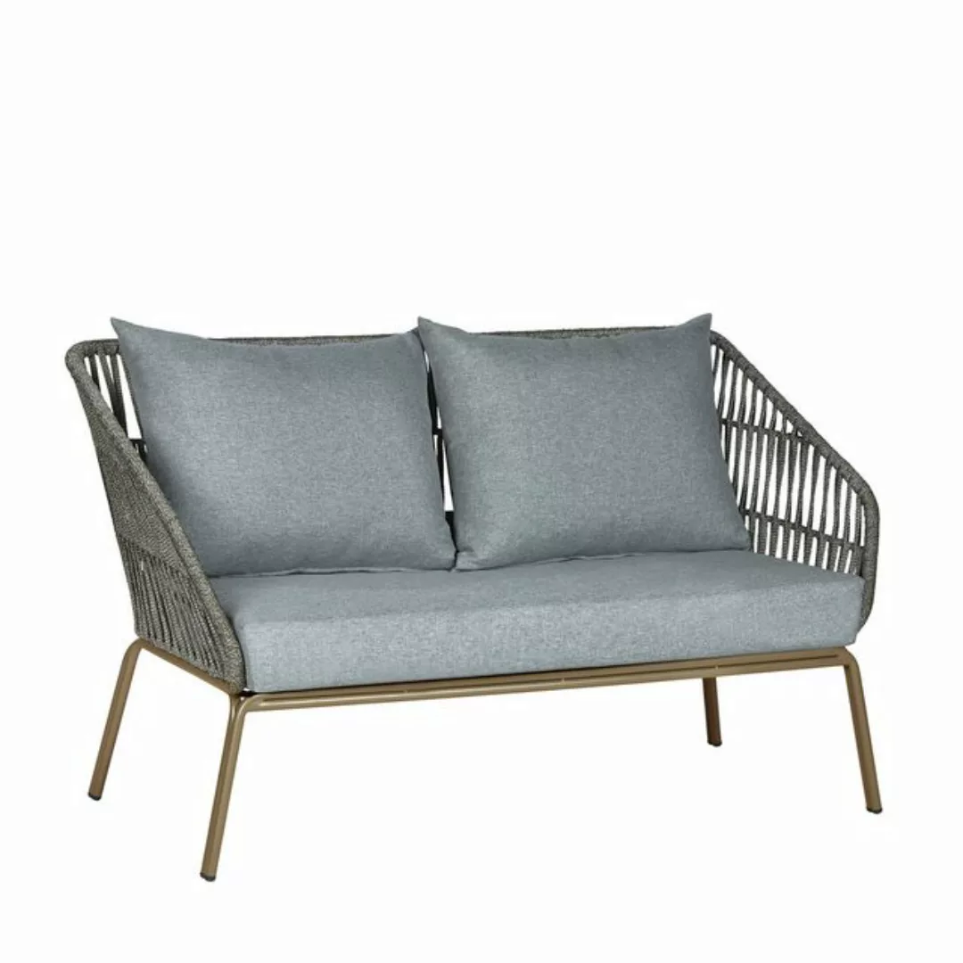 Lambert Loungesofa Lido Outdoor Sofa Geflecht rope breit, grau Gest günstig online kaufen