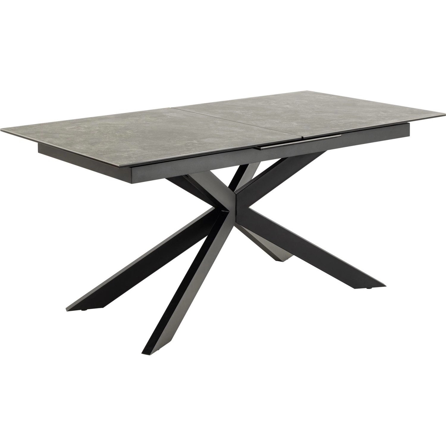 ebuy24 Irwine Esstisch 90x168/210cm inkl 1 Zusatzplatte Schwarz günstig online kaufen