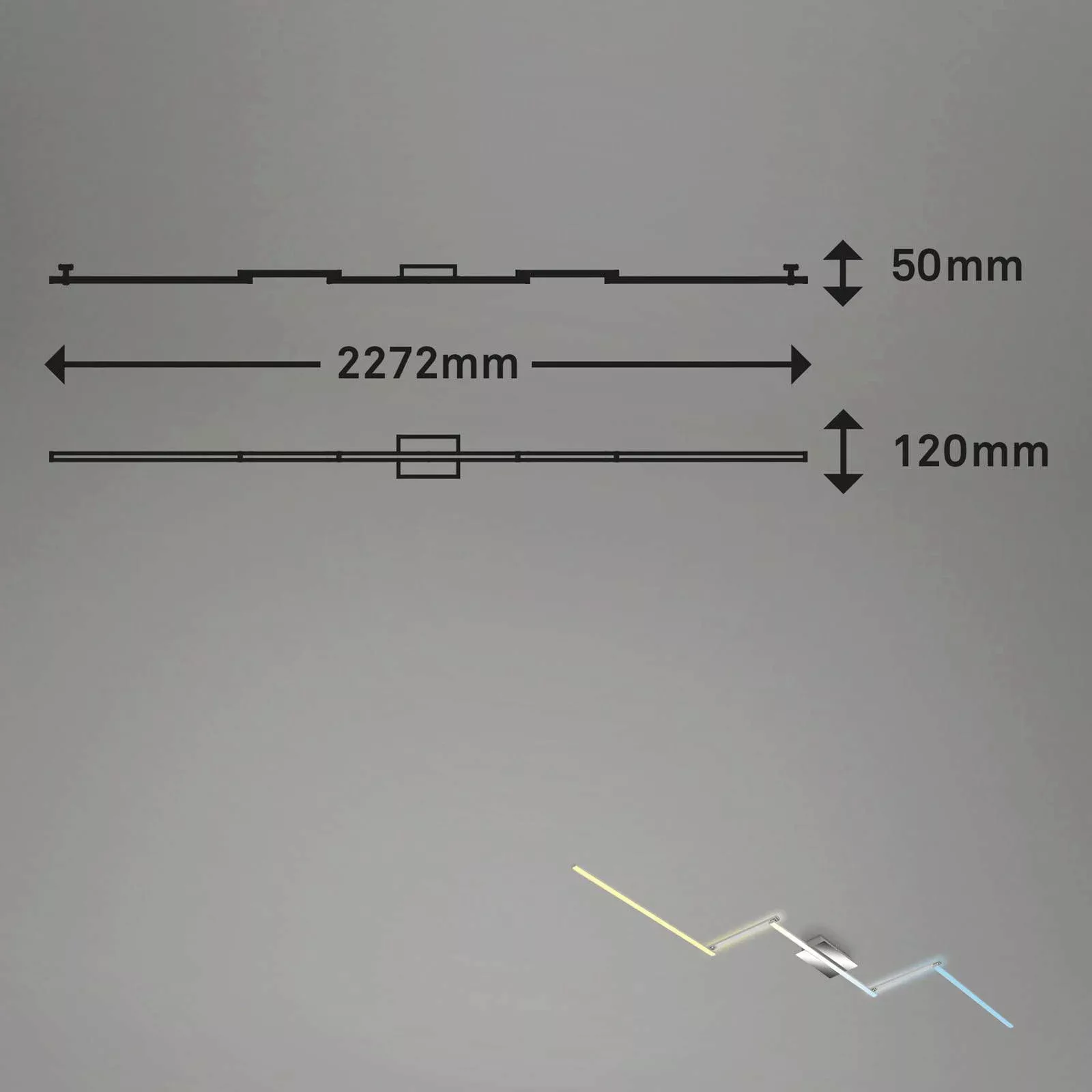 LED-Deckenleuchte B smart, dimmbar CCT, 227 x 12cm günstig online kaufen