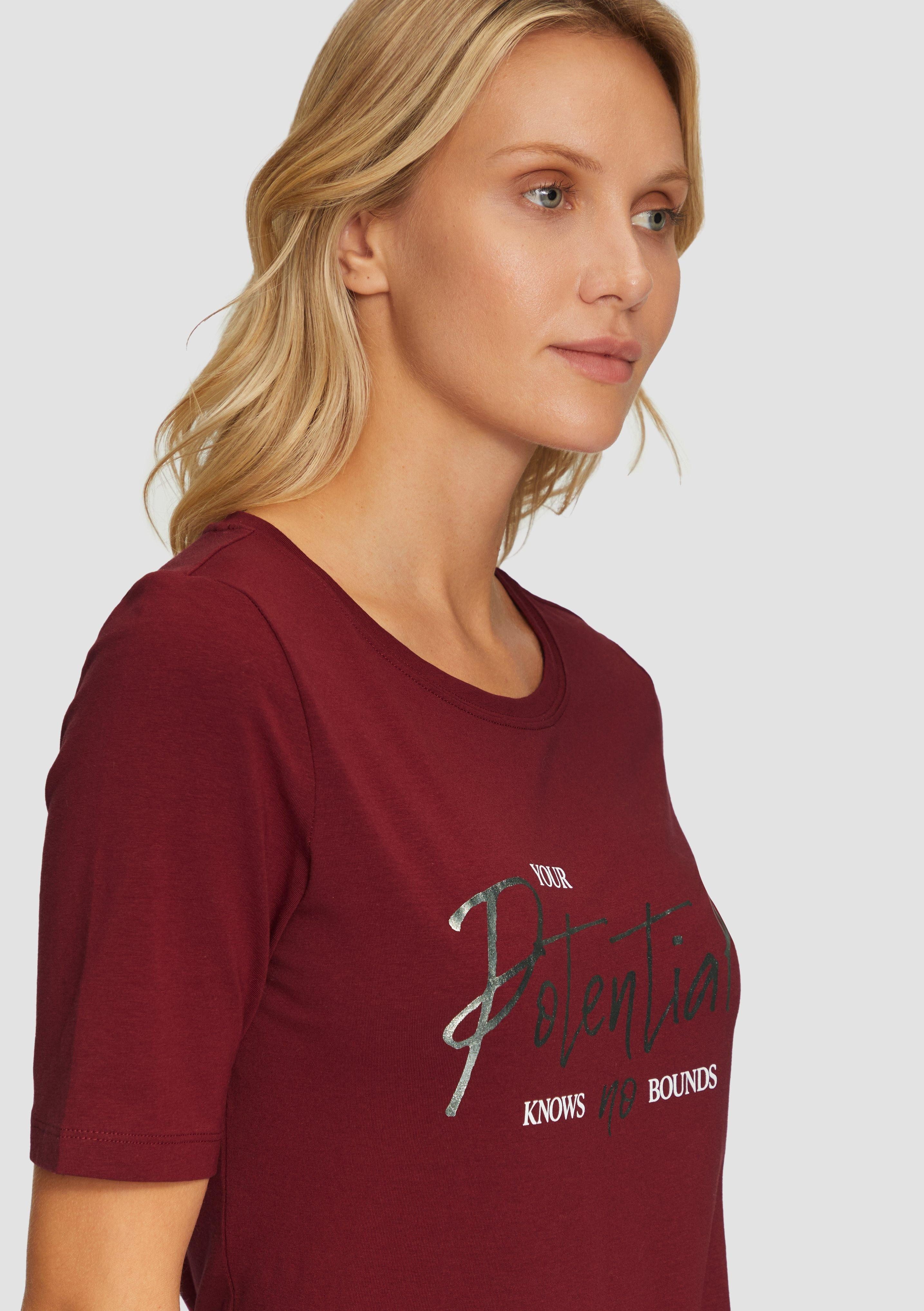s.Oliver Kurzarmshirt T-Shirt mit Frontprint im günstig online kaufen