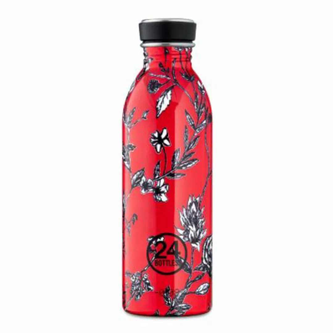 24Bottles Floral Urban Trinkflasche 500 ml Trinkflaschen dunkelrot günstig online kaufen