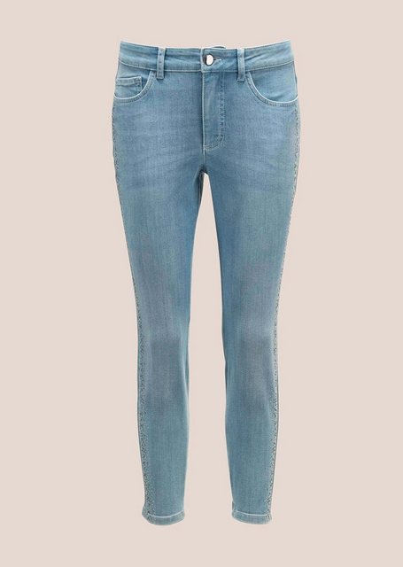 MADELEINE Gerade Jeans Schlanke 7/8-Jeans mit Glanz-Effekt günstig online kaufen