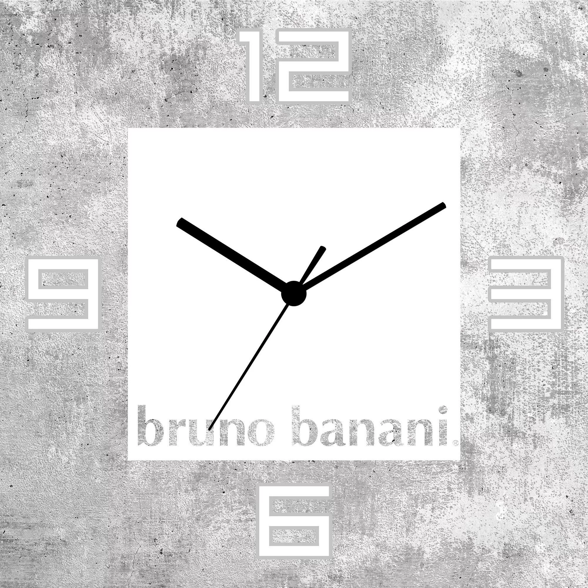 Bruno Banani Wanduhr "Beton auf Alu", analog, 30 cm günstig online kaufen
