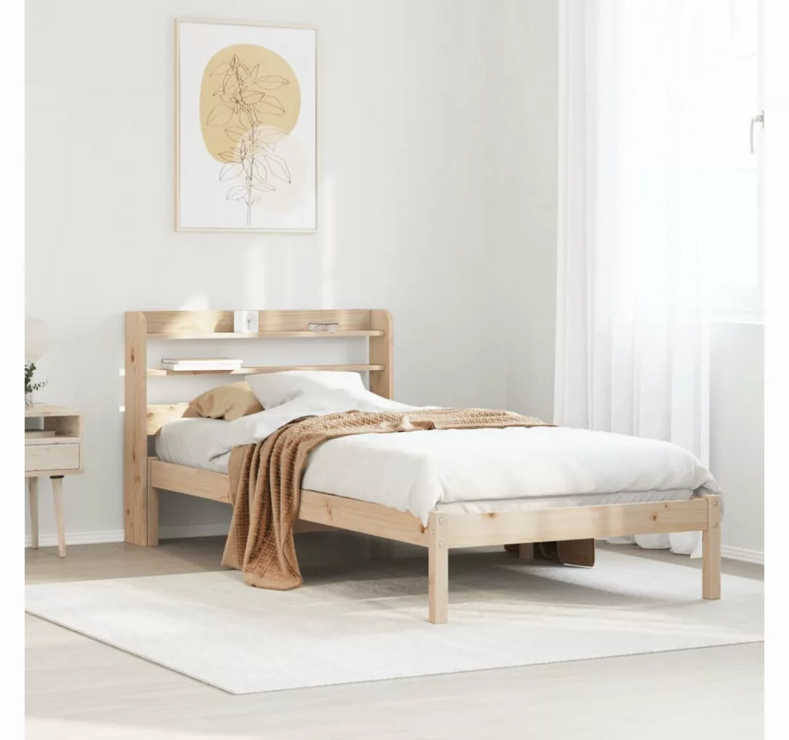 vidaXL Bett, Massivholzbett ohne Matratze 100x200 cm Kiefernholz günstig online kaufen