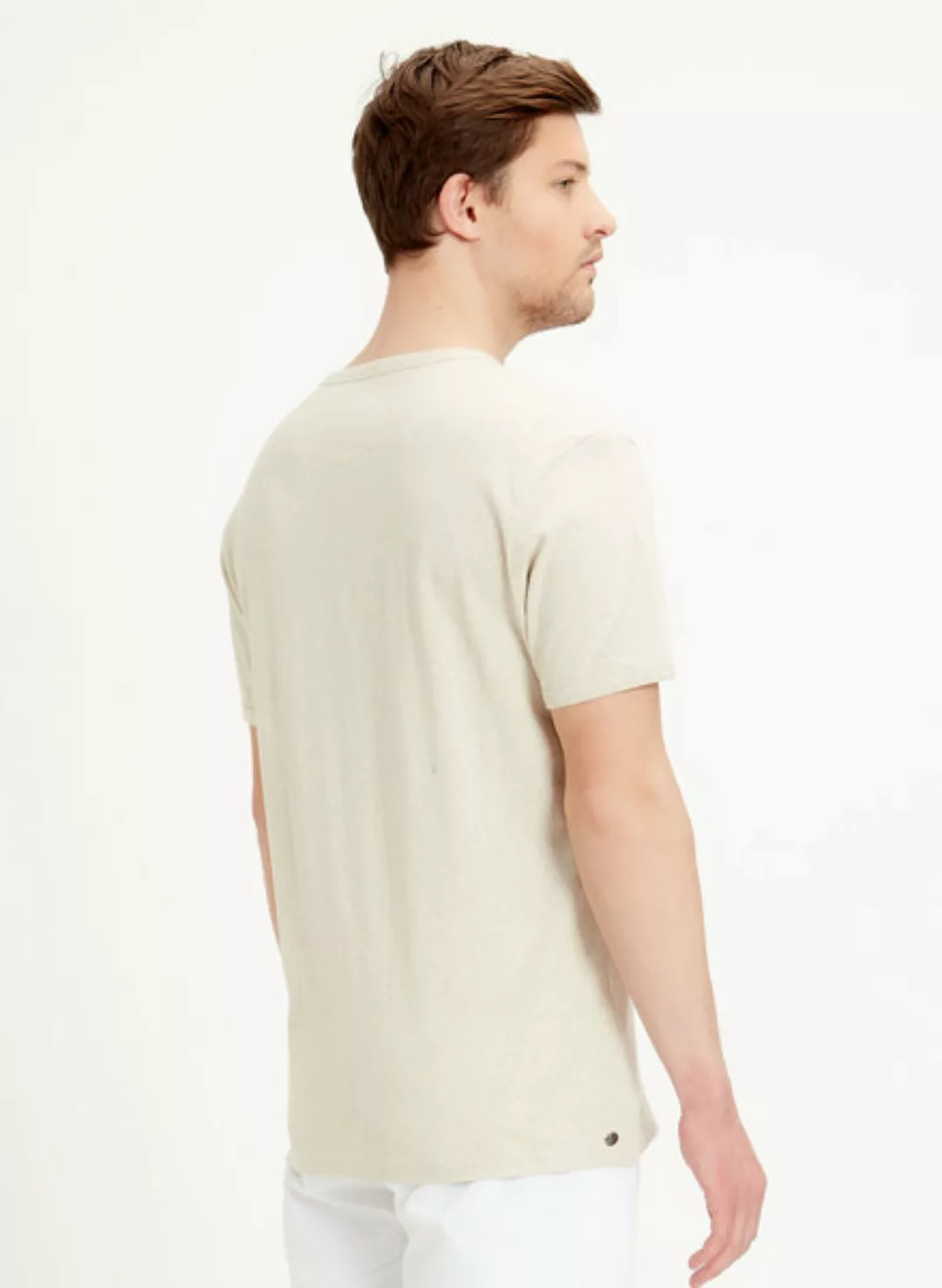 Henley-shirt Aus Leinen-bio-baumwolle-mix günstig online kaufen