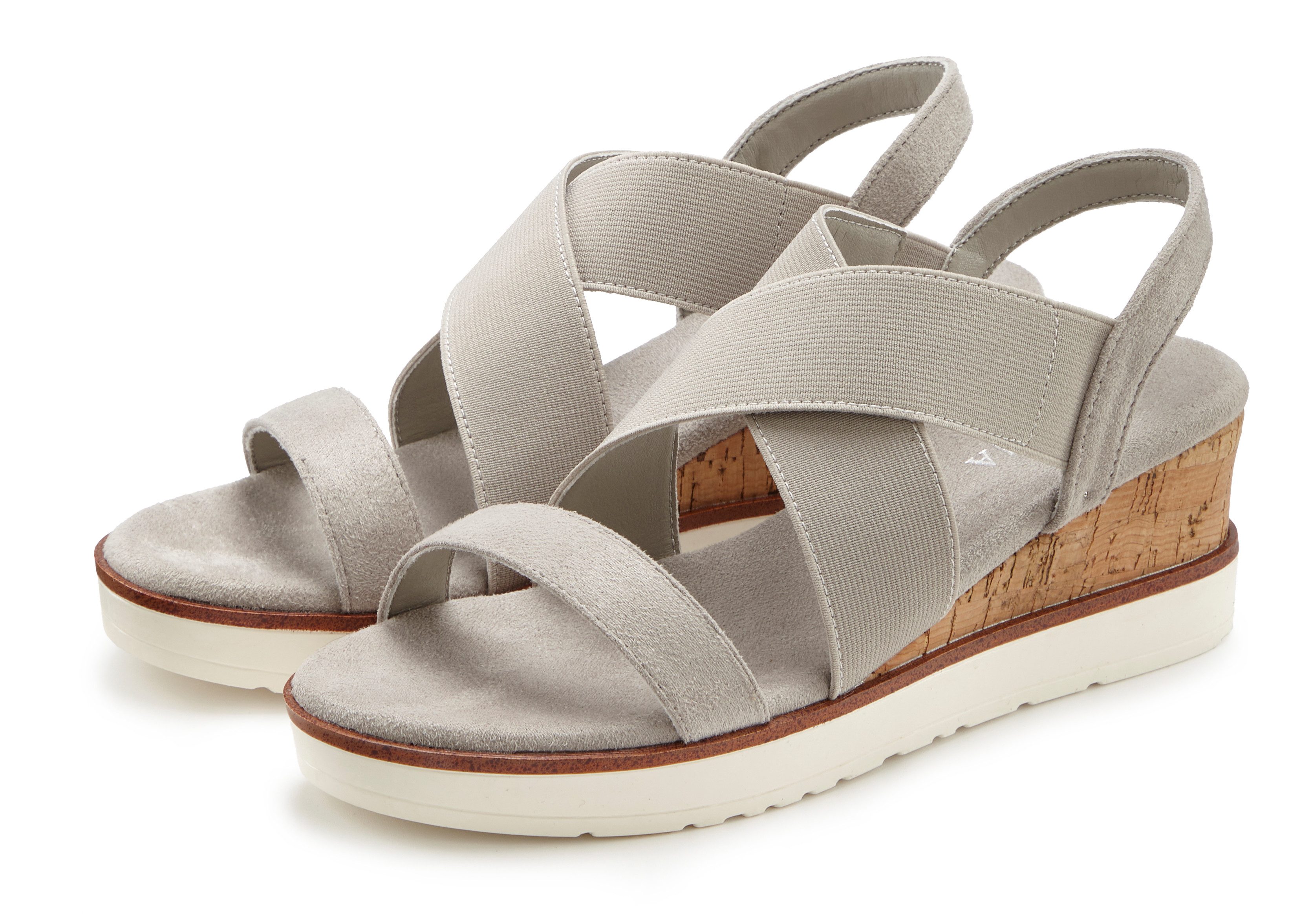LASCANA Sandalette "Sommerschuh", Sandale, Sommerschuh mit Keilabsatz und e günstig online kaufen