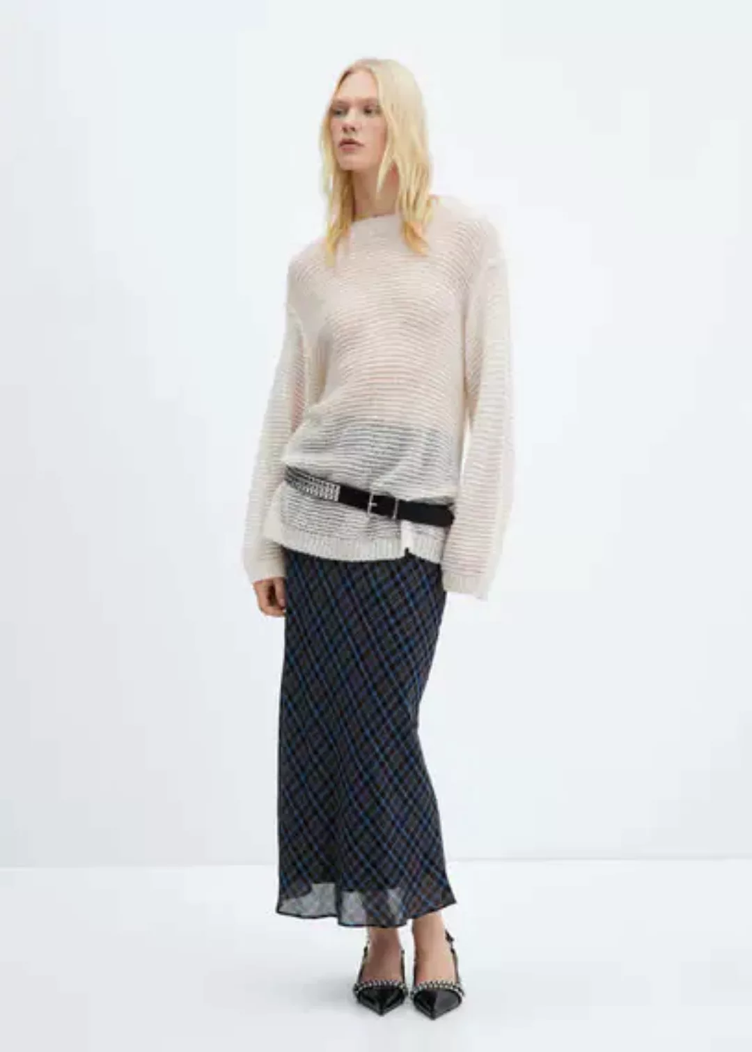 Oversized-Pullover mit Lochmuster günstig online kaufen