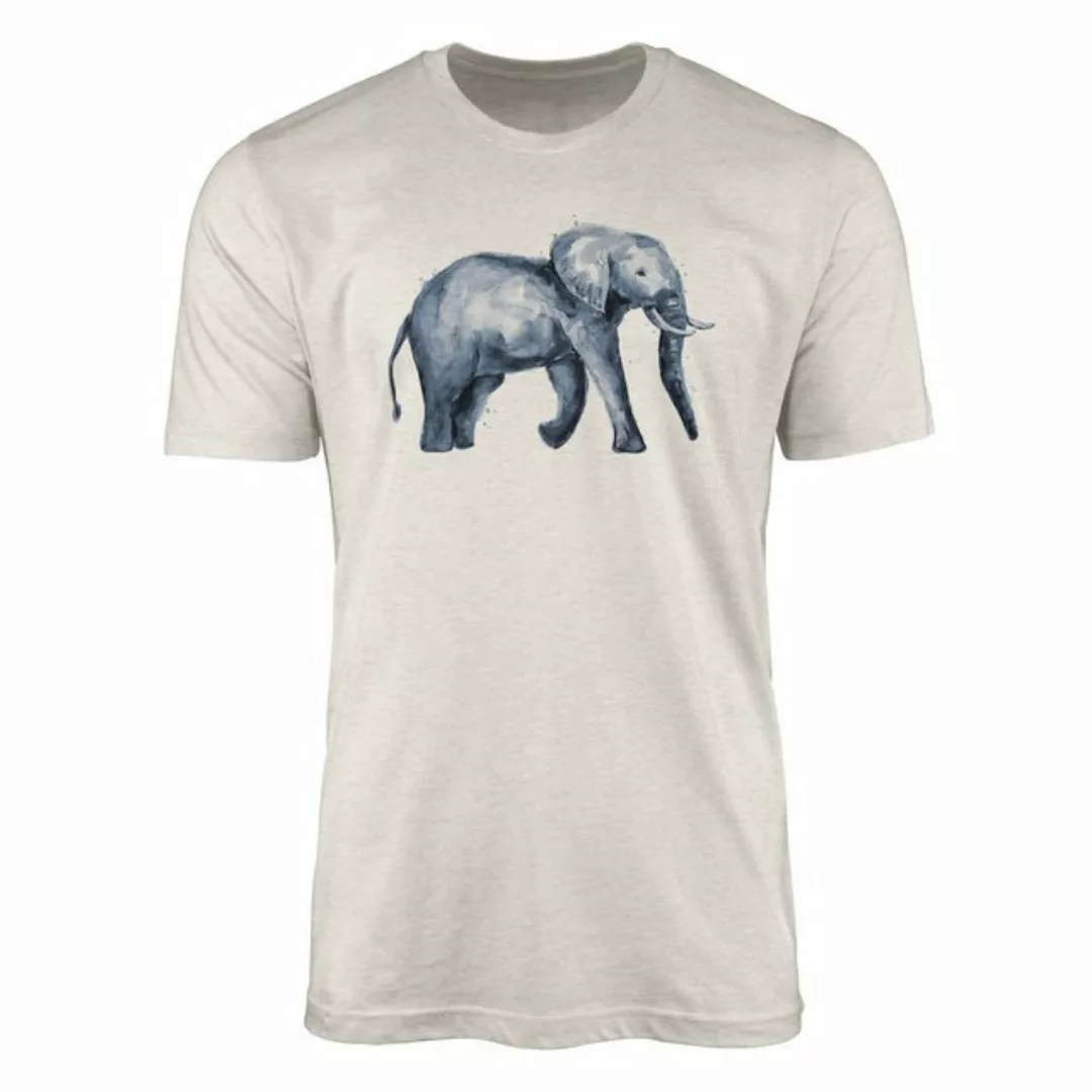 Sinus Art T-Shirt Herren Shirt 100% gekämmte Bio-Baumwolle T-Shirt Aquarell günstig online kaufen