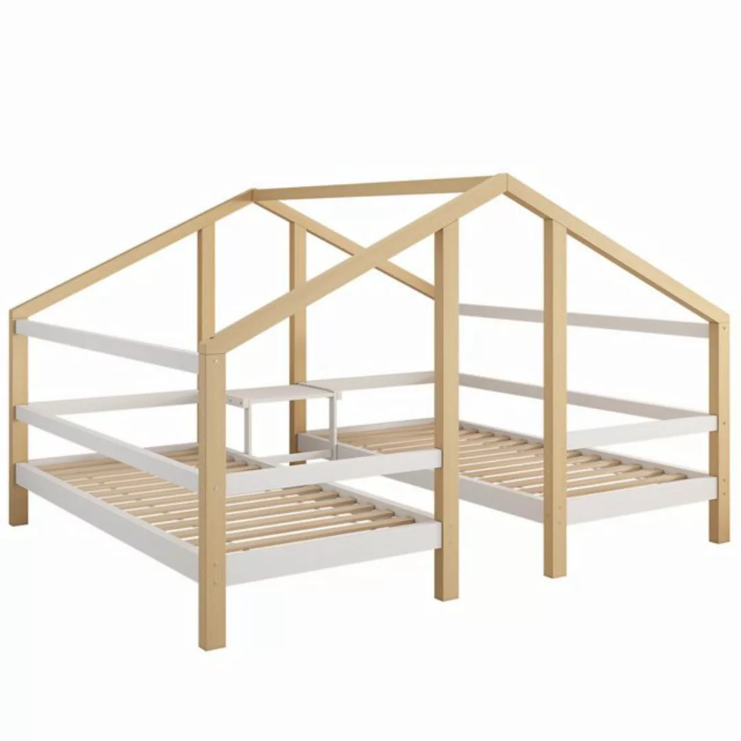 Gotagee Kinderbett Hausbett Einzelbett 90x200cm Doppelbett Jugendbett mit R günstig online kaufen