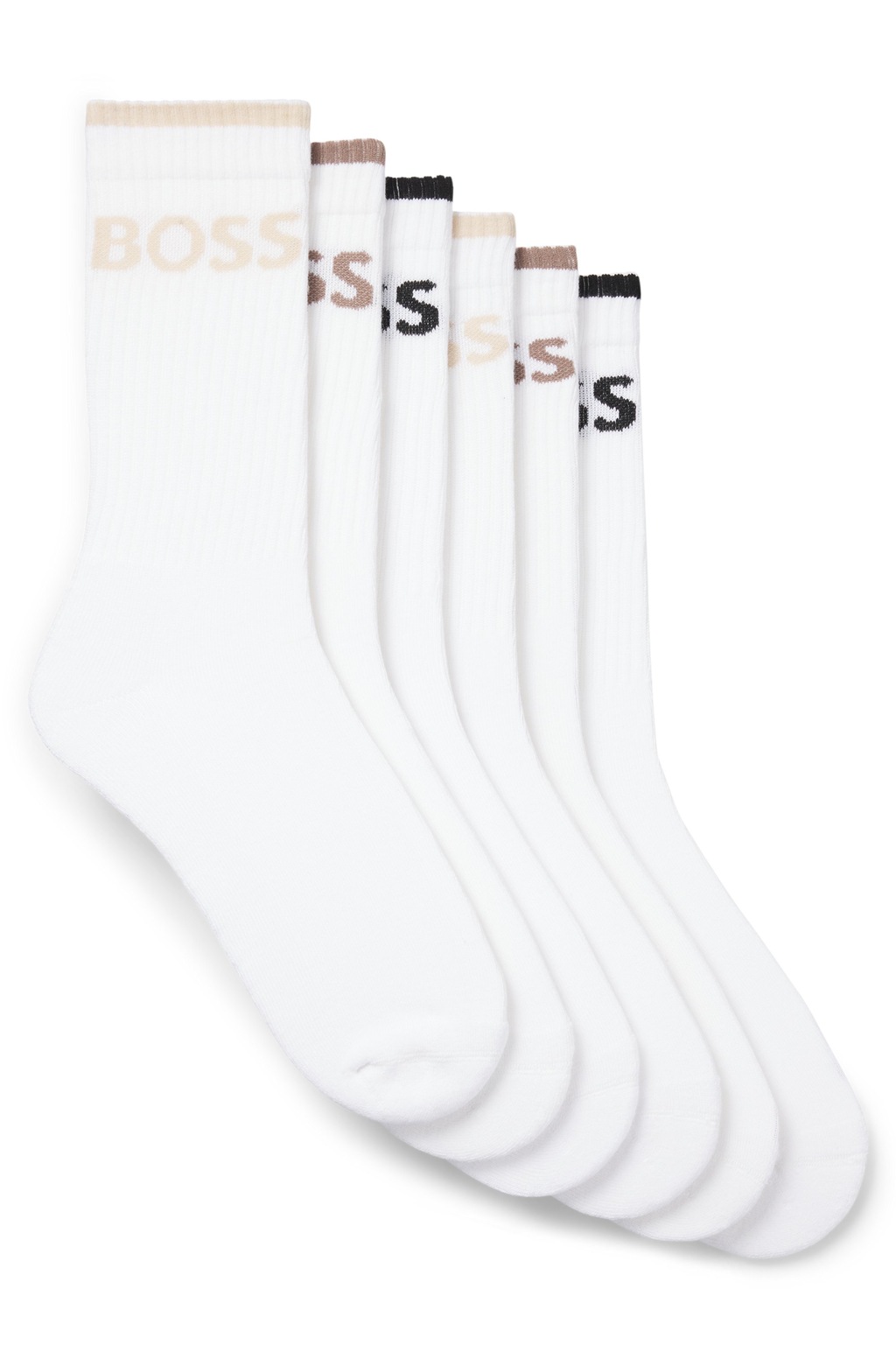 BOSS Businesssocken "6P QS Stripe CC", (Packung, 6 Paar, 6er), mit BOSS Sch günstig online kaufen