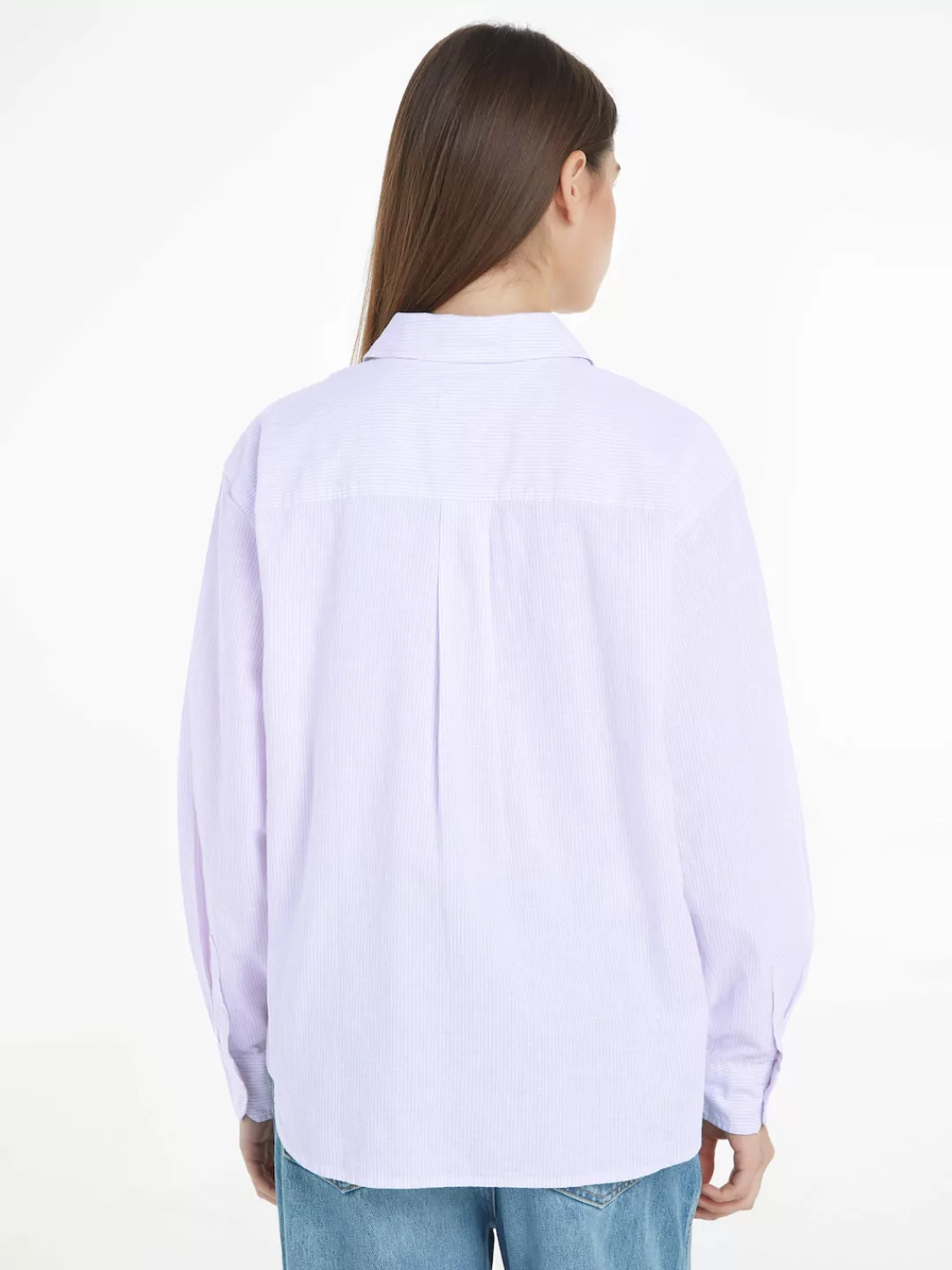 Tommy Jeans Hemdbluse TJW BOXY STRIPE LINEN SHIRT im modischem Streifen günstig online kaufen