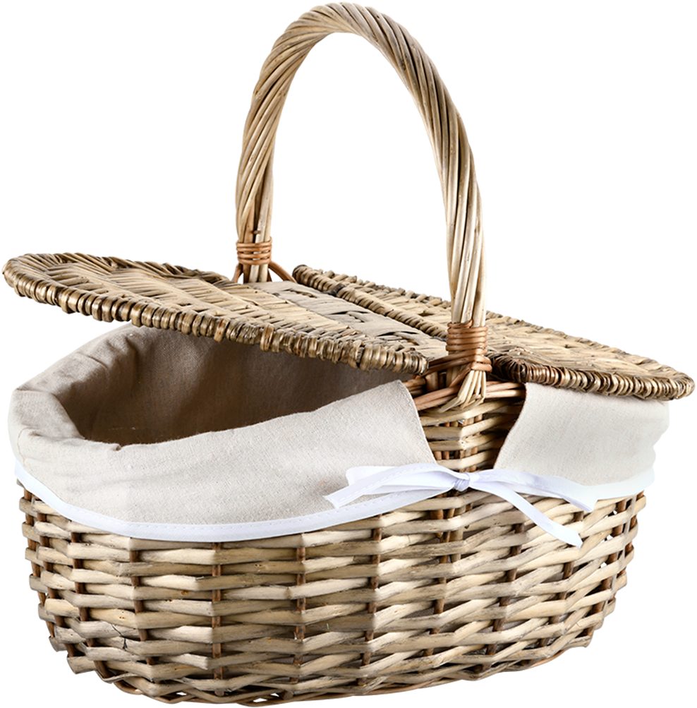 KESPER® Einkaufskorb Picknickkorb mit Textilfutter, braun, günstig online kaufen