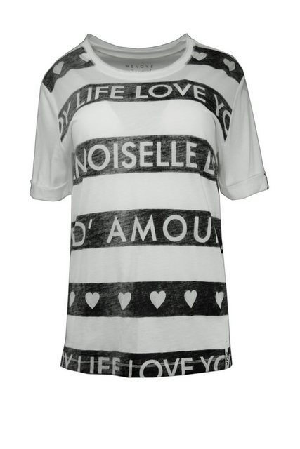 XOX T-Shirt XOX T-Shirt Rundhals, schwarz-weiß Love - Fair Trade günstig online kaufen