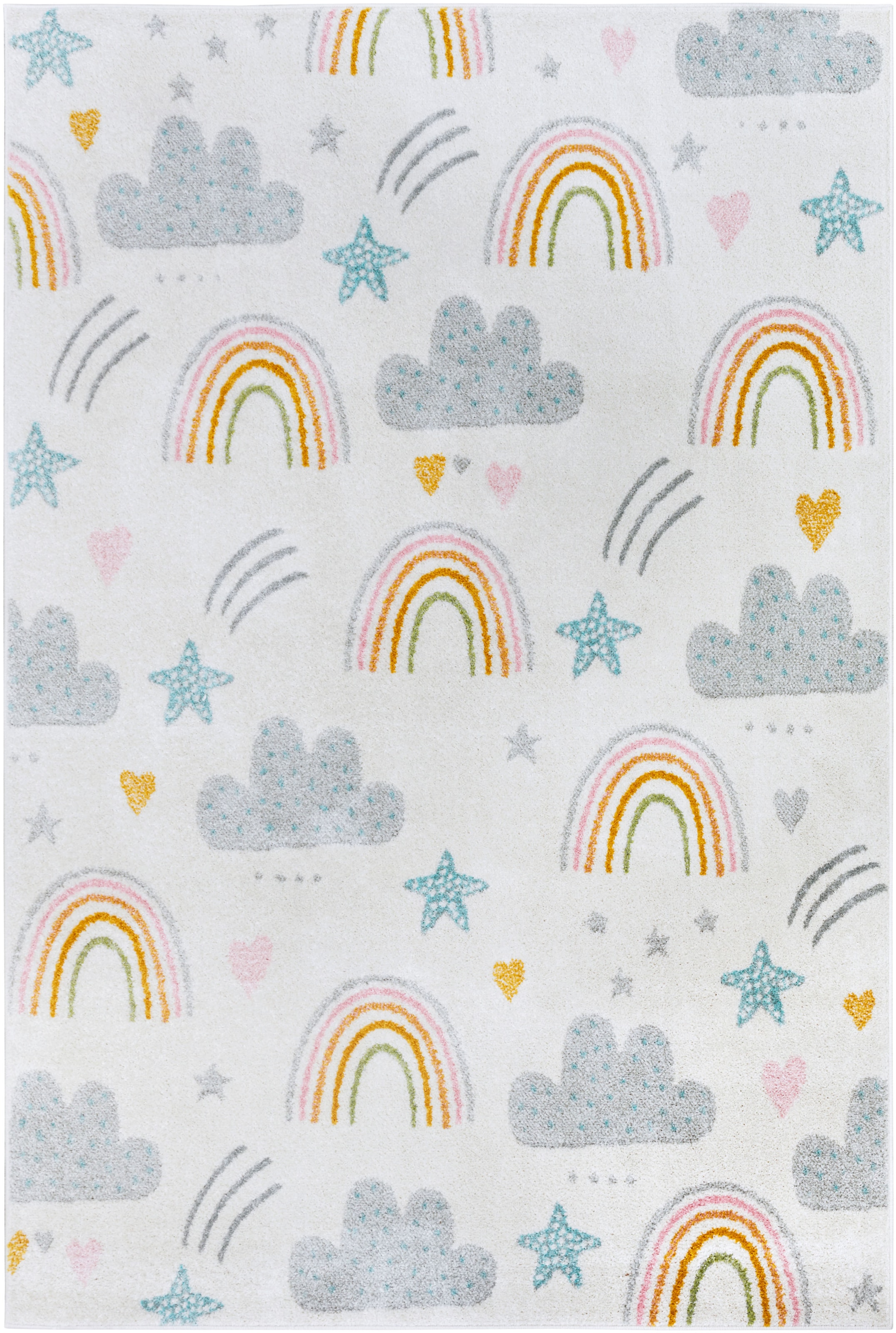 HANSE Home Kinderteppich »Adventures Rainbow Clouds«, rechteckig, 7 mm Höhe günstig online kaufen