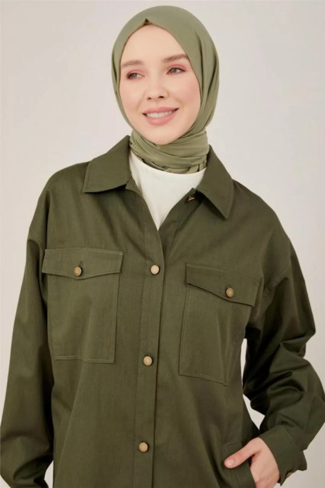 ARMİNE Blusenjacke Armine Gabardine-Jacke – moderne und elegante Hijab-Mode günstig online kaufen