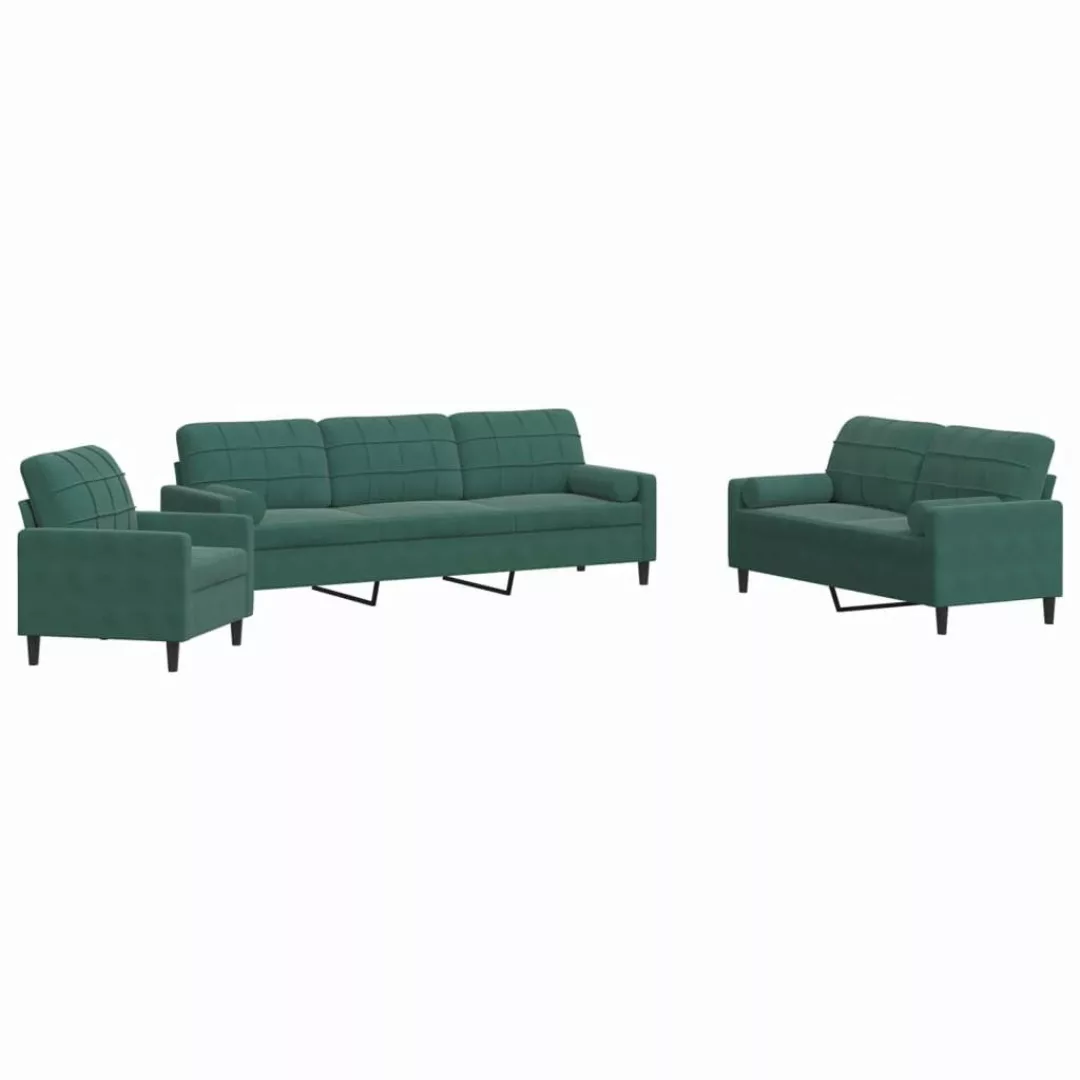 vidaXL Sofa 3-tlg. Sofagarnitur mit Kissen günstig online kaufen