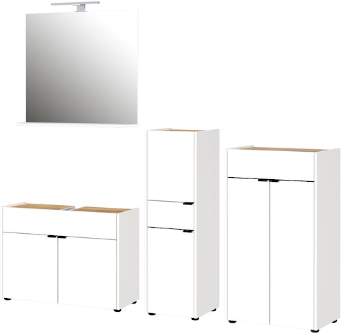 GERMANIA Badmöbel-Set "Ameca", (4 St.), Badezimmer-Set aus Waschbeckenunter günstig online kaufen