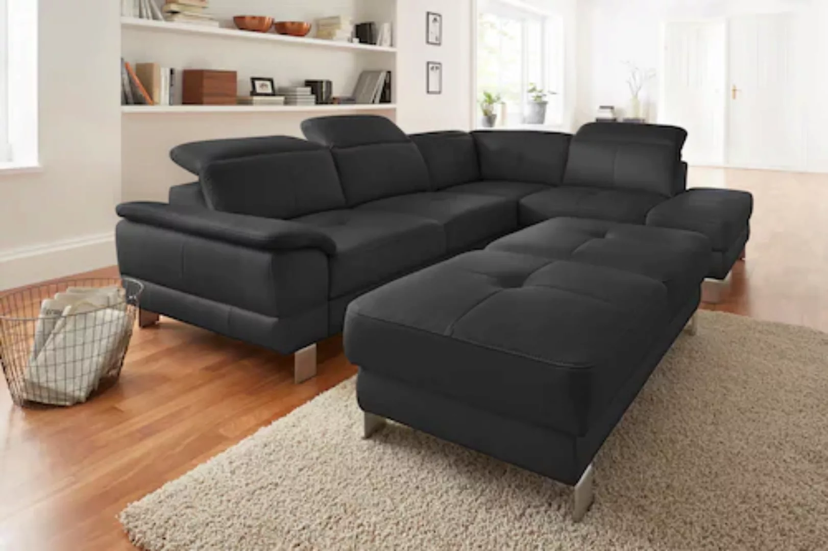 exxpo - sofa fashion Ecksofa »Mantua, L-Form«, mit Kopf- bzw. Rückenverstel günstig online kaufen